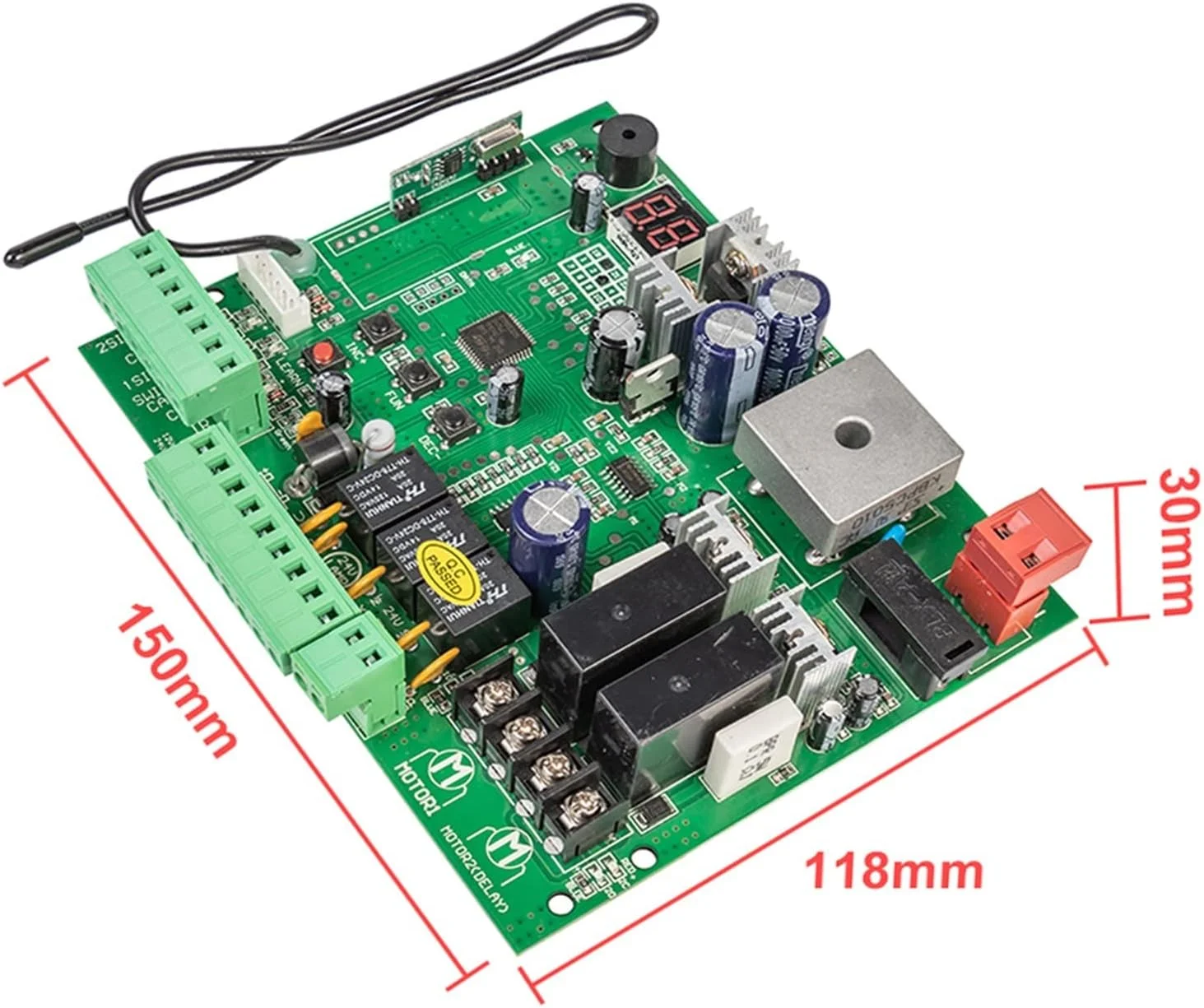 کیت بازکننده درب اتوماتیک PaRfco، برد PCB یونیورسال 12V/24V برای بازکننده درب دولنگه اتوماتیک، پنل برد کنترل، سیستم کنترل هوشمند برای درب ورودی، مناسب برای درب های دولنگه کشویی کیت بازکننده درب اتوماتیک PaRfco، برد PCB یونیورسال 12V/24V برای بازکننده درب دولنگه اتوماتیک، پنل برد کنترل، سیستم کنترل هوشمند برای درب ورودی، مناسب برای درب های دولنگه کشویی