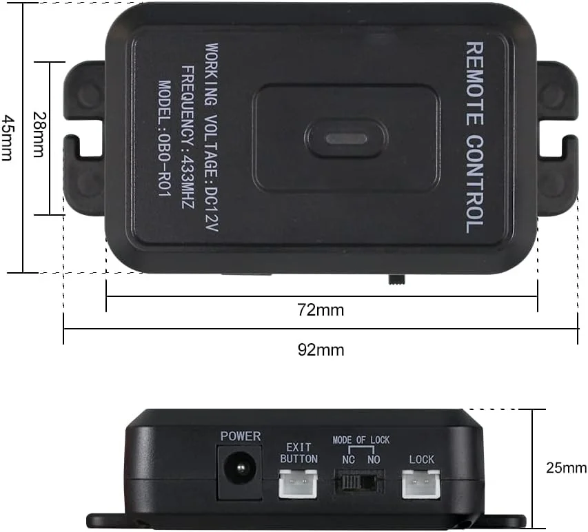 کیت کنترل دسترسی بی سیم 433MHz FUSYTULY، سیستم آلارم، باز کردن قفل با کنترل از راه دور + منبع تغذیه + دکمه خروج از درب (قفل برقی شامل نمی شود) کیت کنترل دسترسی بی سیم 433MHz FUSYTULY، سیستم آلارم، باز کردن قفل با کنترل از راه دور + منبع تغذیه + دکمه خروج از درب (قفل برقی شامل نمی شود)