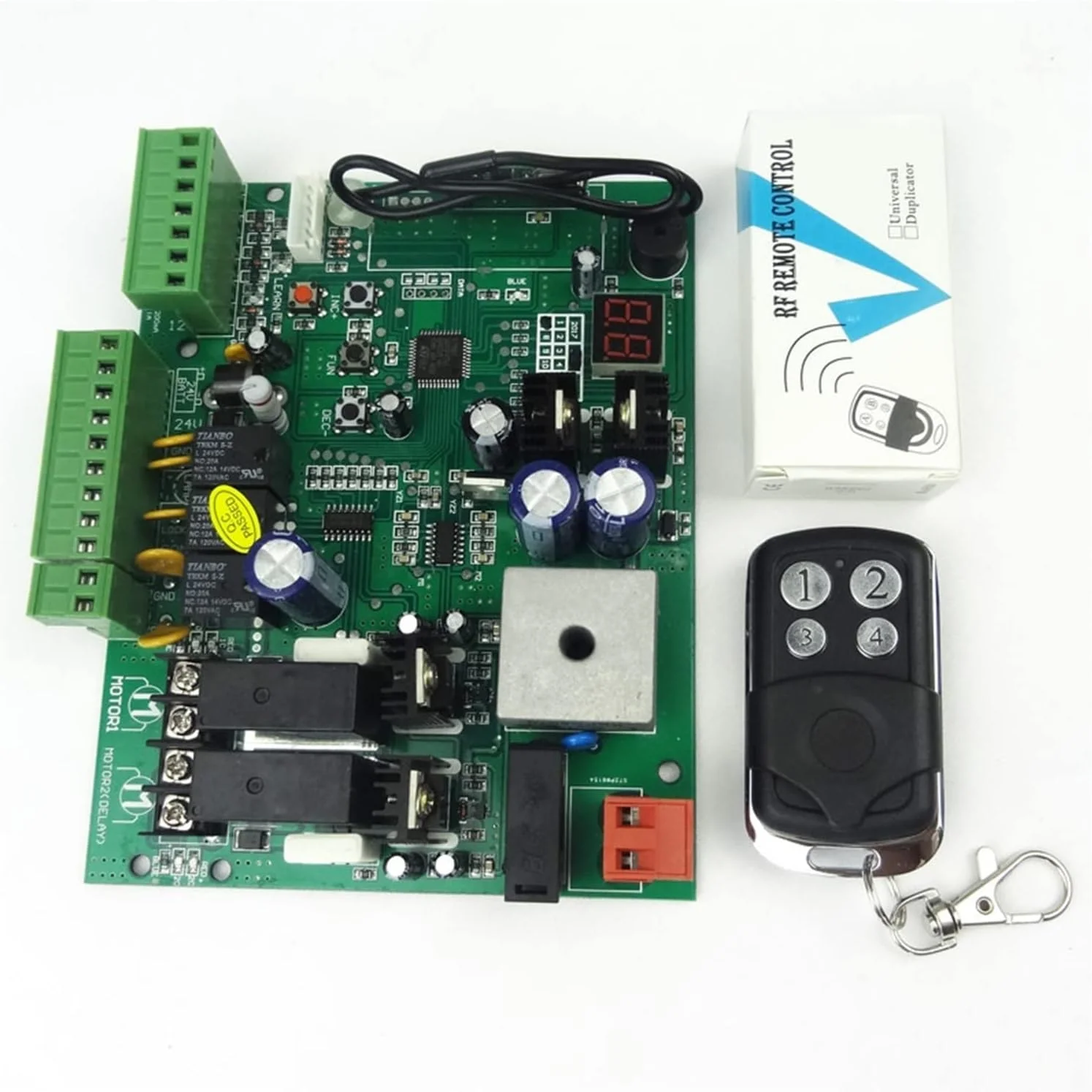 کیت بازکننده درب اتوماتیک PaRfco، برد PCB یونیورسال 12V/24V برای بازکننده درب دولنگه اتوماتیک، پنل برد کنترل، سیستم کنترل هوشمند برای درب ورودی، مناسب برای درب های دولنگه کشویی کیت بازکننده درب اتوماتیک PaRfco، برد PCB یونیورسال 12V/24V برای بازکننده درب دولنگه اتوماتیک، پنل برد کنترل، سیستم کنترل هوشمند برای درب ورودی، مناسب برای درب های دولنگه کشویی