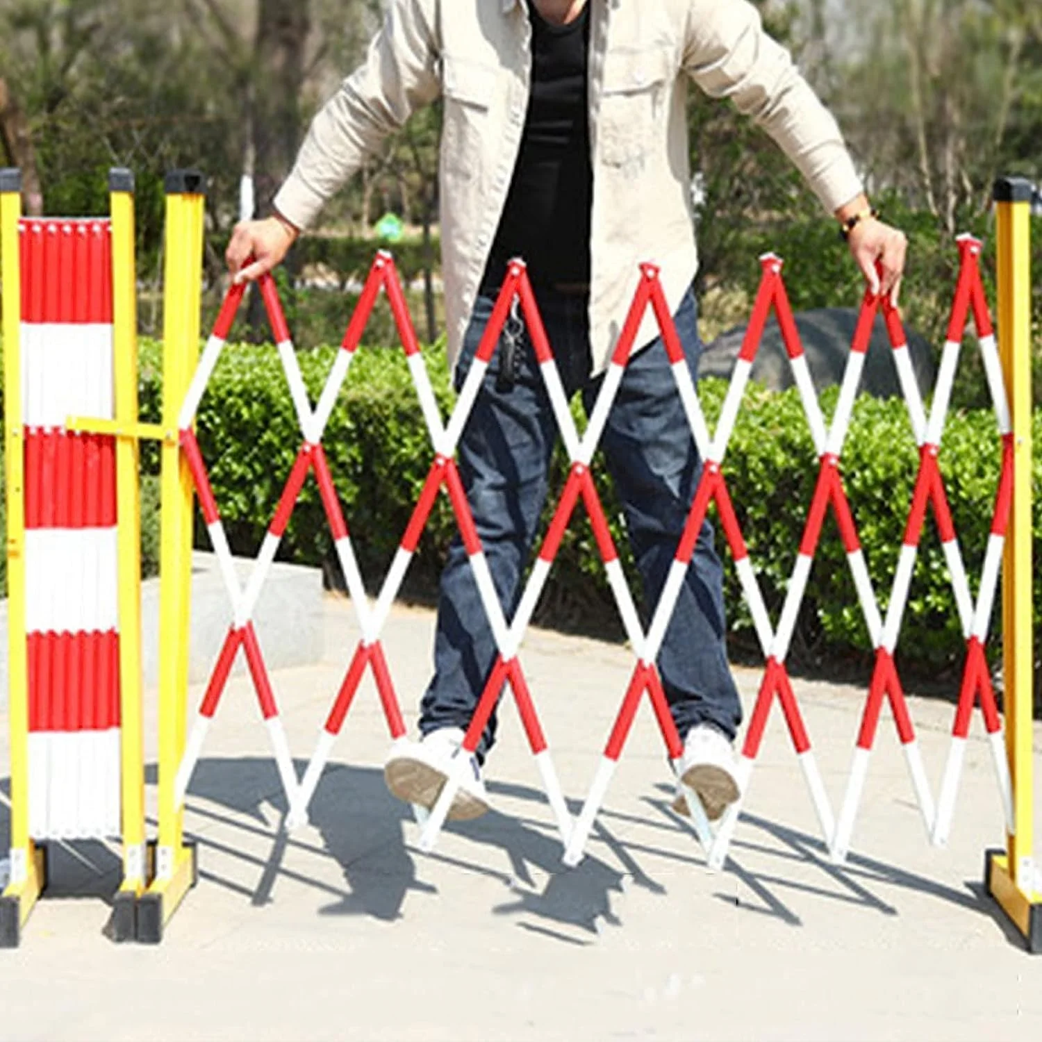 نرده ترافیکی جمع شونده، حصار ترافیکی جمع شونده، قفل سریع دسترسی محدود برای زمین بازی، پارک، هتل، کنترل جمعیت - زرد - 1.2 * 7 متر نرده ترافیکی جمع شونده، حصار ترافیکی جمع شونده، قفل سریع دسترسی محدود برای زمین بازی، پارک، هتل، کنترل جمعیت - زرد - 1.2 * 7 متر