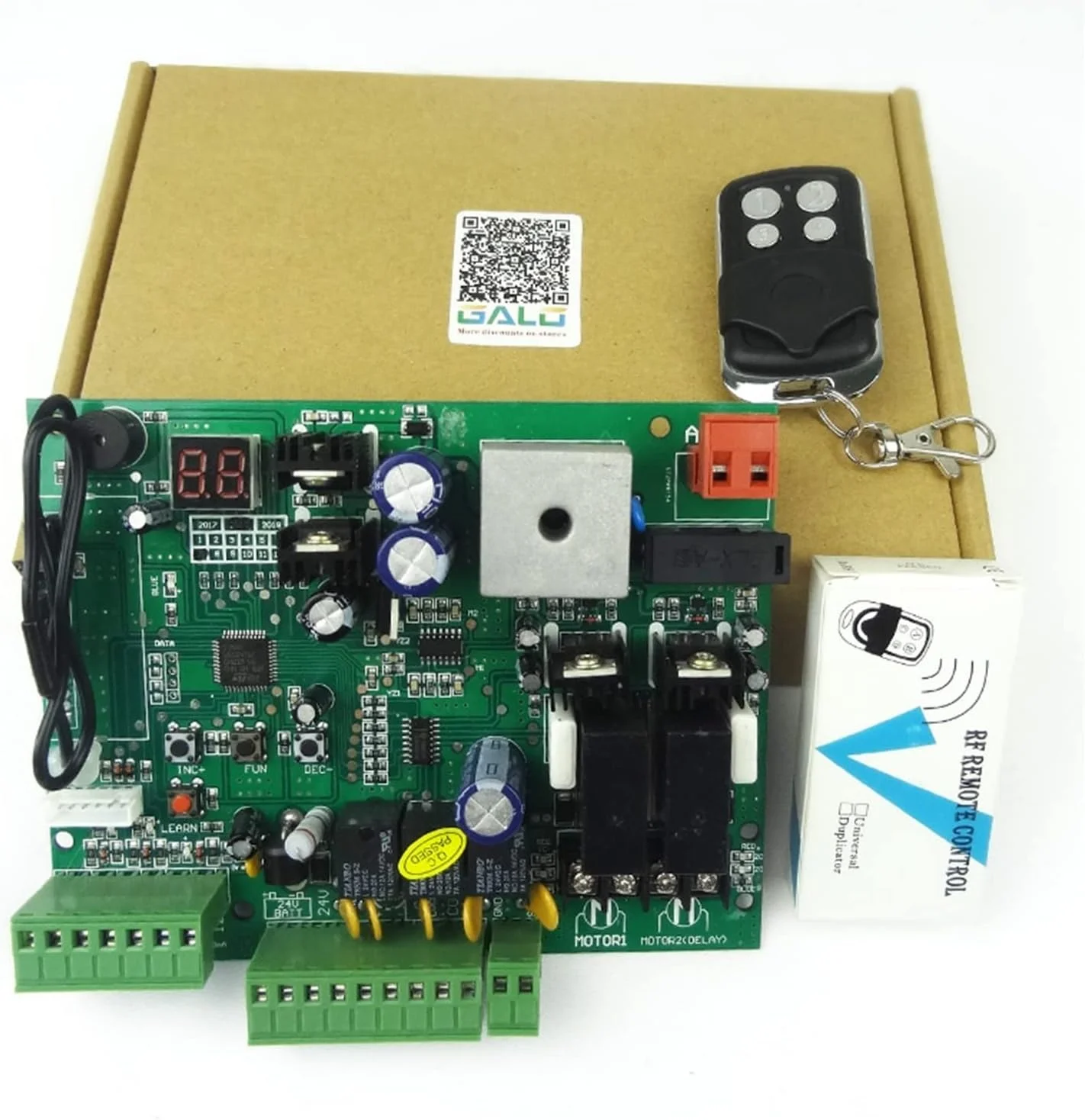 کیت بازکننده درب اتوماتیک PaRfco، برد PCB یونیورسال 12V/24V برای بازکننده درب دولنگه اتوماتیک، پنل برد کنترل، سیستم کنترل هوشمند برای درب ورودی، مناسب برای درب های دولنگه کشویی کیت بازکننده درب اتوماتیک PaRfco، برد PCB یونیورسال 12V/24V برای بازکننده درب دولنگه اتوماتیک، پنل برد کنترل، سیستم کنترل هوشمند برای درب ورودی، مناسب برای درب های دولنگه کشویی