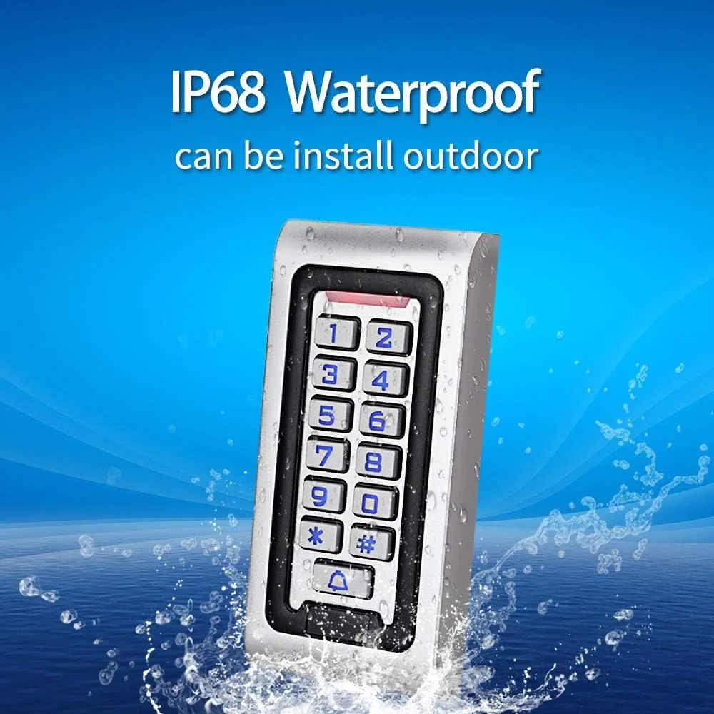 کیت سیستم کنترل دسترسی ReaIOKbii، صفحه کلید کنترلر ضد آب با قفل مغناطیسی برقی 180 کیلوگرمی، دکمه خروج درب برای سیستم ورودی تک درب کیت سیستم کنترل دسترسی ReaIOKbii، صفحه کلید کنترلر ضد آب با قفل مغناطیسی برقی 180 کیلوگرمی، دکمه خروج درب برای سیستم ورودی تک درب