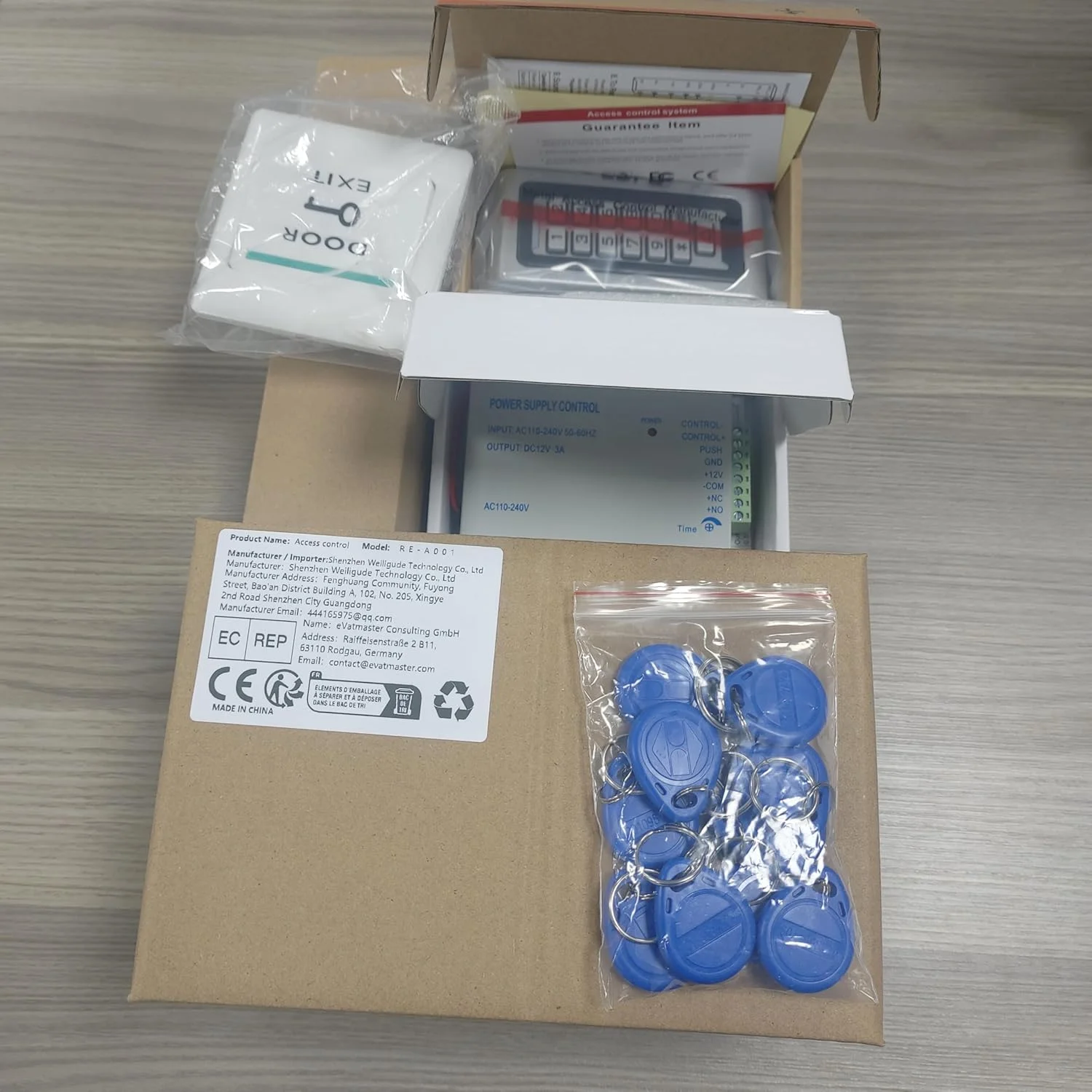 کیت سیستم کنترل دسترسی ReaIOKbii، صفحه کلید کنترلر ضد آب با قفل مغناطیسی برقی 180 کیلوگرمی، دکمه خروج درب برای سیستم ورودی تک درب کیت سیستم کنترل دسترسی ReaIOKbii، صفحه کلید کنترلر ضد آب با قفل مغناطیسی برقی 180 کیلوگرمی، دکمه خروج درب برای سیستم ورودی تک درب