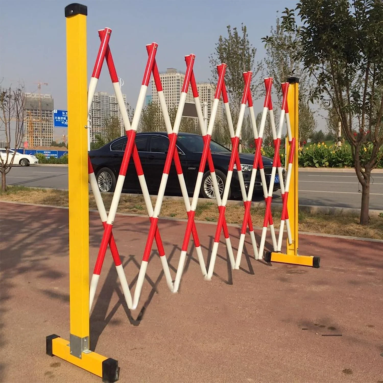 حاجز تاشو موانع ایمنی جمع شونده، دسترسی کنترل شده و ممنوعه به جاده های بسته برای پارک بازی، هتل، کنترل جمعیت - زرد - 1.2 * 5 متر حاجز تاشو موانع ایمنی جمع شونده، دسترسی کنترل شده و ممنوعه به جاده های بسته برای پارک بازی، هتل، کنترل جمعیت - زرد - 1.2 * 5 متر