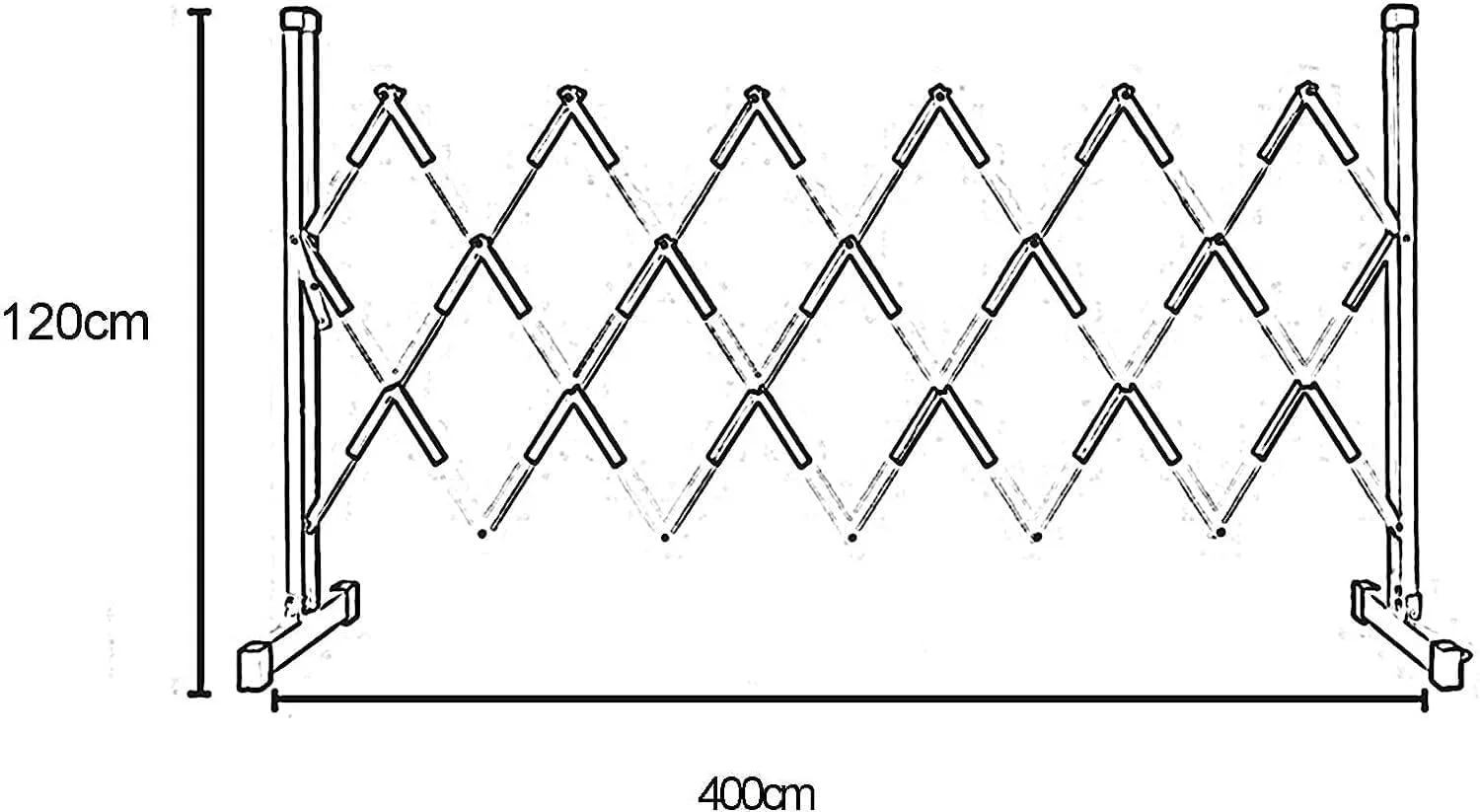 حاجز تاشو موانع ایمنی جمع شونده، دسترسی کنترل شده و ممنوعه به جاده های بسته برای پارک بازی، هتل، کنترل جمعیت - زرد - 1.2 * 5 متر حاجز تاشو موانع ایمنی جمع شونده، دسترسی کنترل شده و ممنوعه به جاده های بسته برای پارک بازی، هتل، کنترل جمعیت - زرد - 1.2 * 5 متر