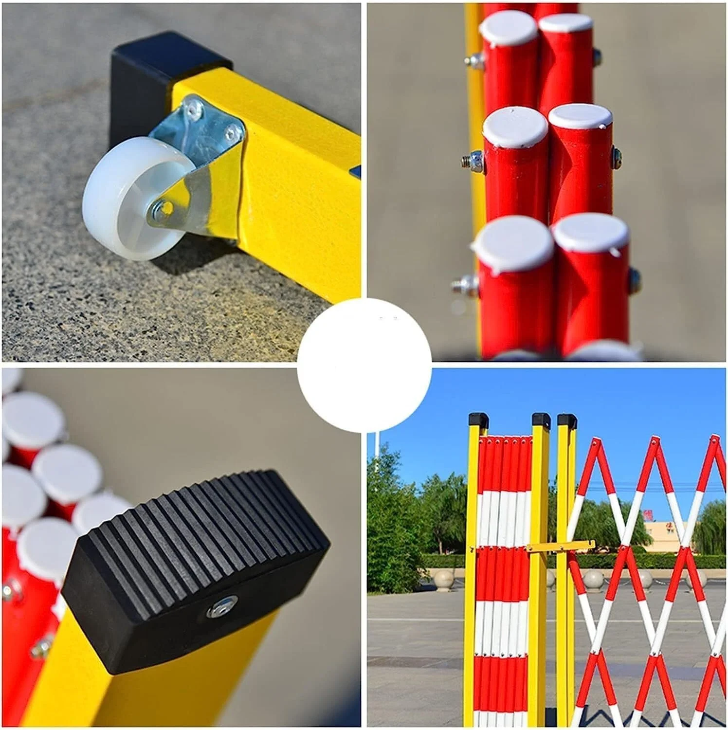 حاجز تاشو موانع ایمنی جمع شونده، دسترسی کنترل شده و ممنوعه به جاده های بسته برای پارک بازی، هتل، کنترل جمعیت - زرد - 1.2 * 5 متر حاجز تاشو موانع ایمنی جمع شونده، دسترسی کنترل شده و ممنوعه به جاده های بسته برای پارک بازی، هتل، کنترل جمعیت - زرد - 1.2 * 5 متر