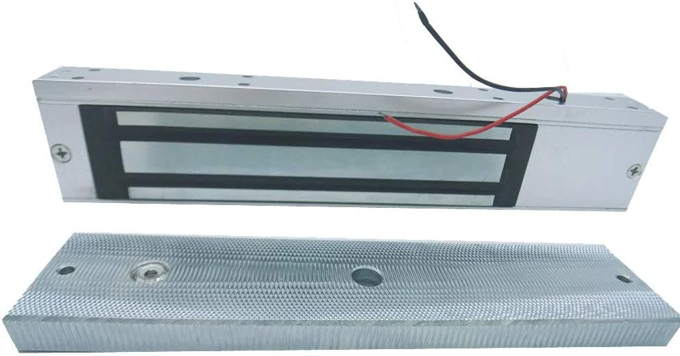 قفل مغناطیسی الکتریکی 12 ولت FUZADEL 280KG (600LB) سیستم کنترل دسترسی تک درب، قفل مغناطیسی نیروی نگهدارنده برای درب