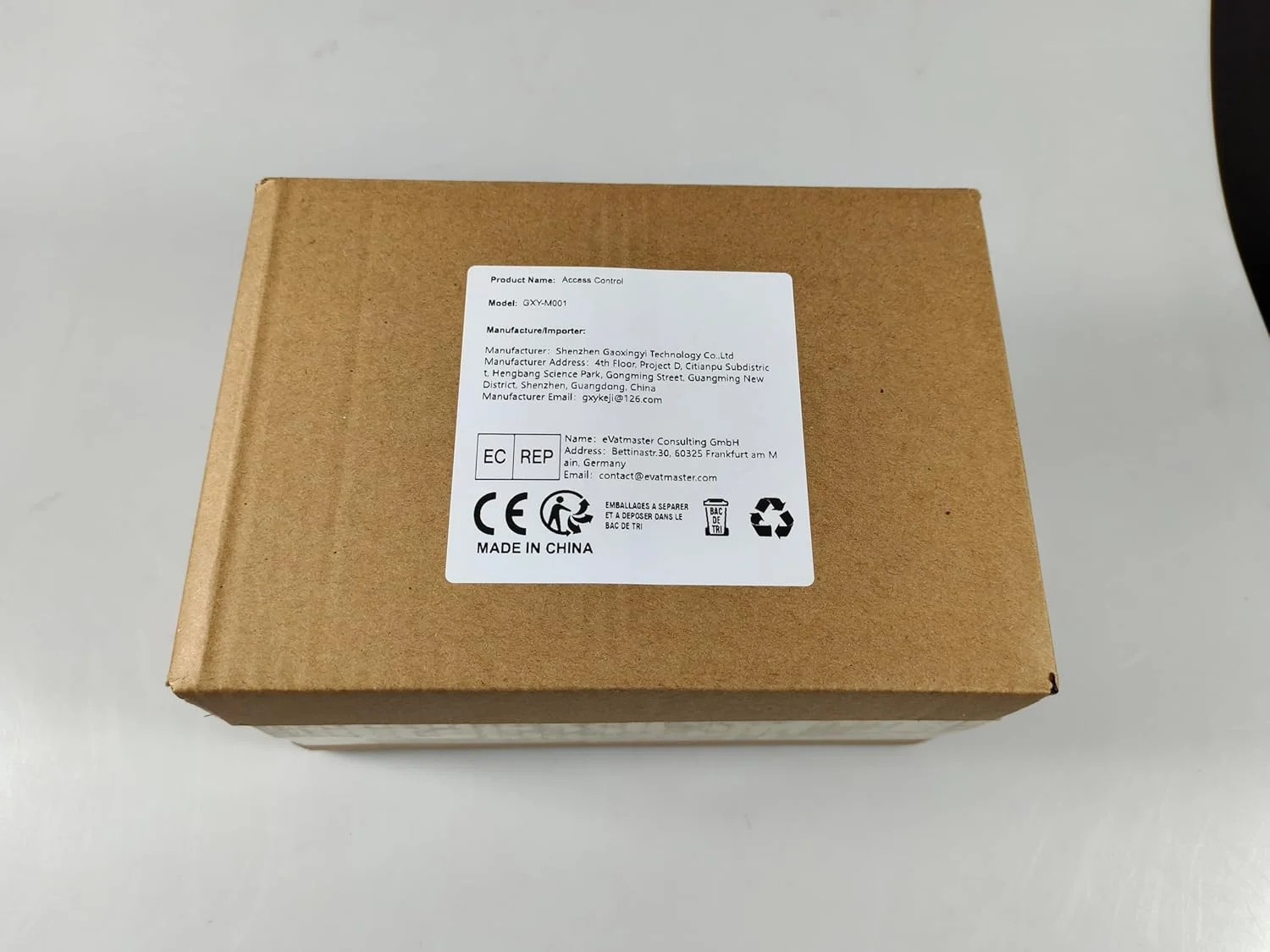 کیت سیستم کنترل دسترسی درب RFID مدل GXY Gaocinys شامل صفحه کلید اثر انگشتی ضد آب IP68 + منبع تغذیه 12 ولت 3 آمپر + دکمه سوئیچ فلزی درب + 10 عدد جاسوئیچی IC برای خانه/دفتر/آپارتمان