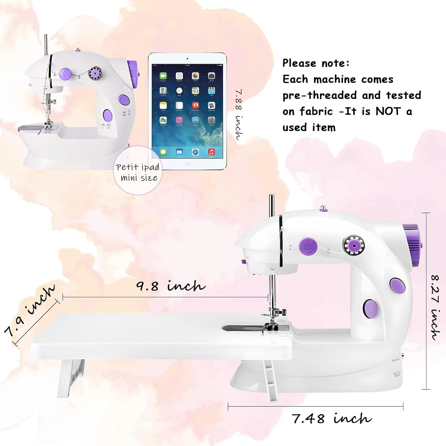 چرخ خیاطی کوچک برای مبتدیان - Maquina de Coser، چرخ خیاطی اتوماتیک آسان با میز توسعه، ابزار خیاطی برقی قابل حمل خانگی با کیت خیاطی، کوچک، برای همه سنین، کودکان یا بزرگسالان چرخ خیاطی کوچک برای مبتدیان - Maquina de Coser، چرخ خیاطی اتوماتیک آسان با میز توسعه، ابزار خیاطی برقی قابل حمل خانگی با کیت خیاطی، کوچک، برای همه سنین، کودکان یا بزرگسالان