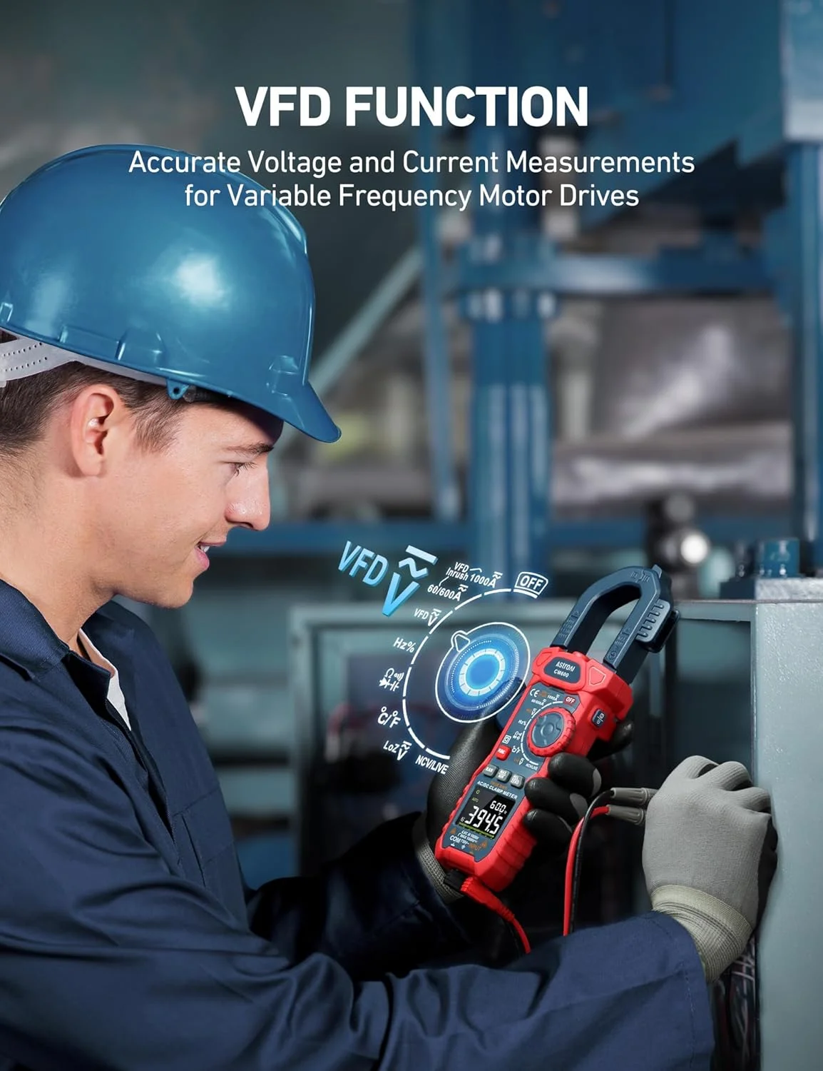 مولتی متر کلمپی دیجیتال جریان هجومی AstroAI مدل CM600، 1000 آمپر TRMS، 6000 شمارش، تستر ولتاژ آمپر با VFD، حالت LOZ; اندازه گیری جریان AC/DC، ولتاژ، دما، مقاومت، ظرفیت خازنی، فرکانس، پیوستگی، NCV مولتی متر کلمپی دیجیتال جریان هجومی AstroAI مدل CM600، 1000 آمپر TRMS، 6000 شمارش، تستر ولتاژ آمپر با VFD، حالت LOZ; اندازه گیری جریان AC/DC، ولتاژ، دما، مقاومت، ظرفیت خازنی، فرکانس، پیوستگی، NCV