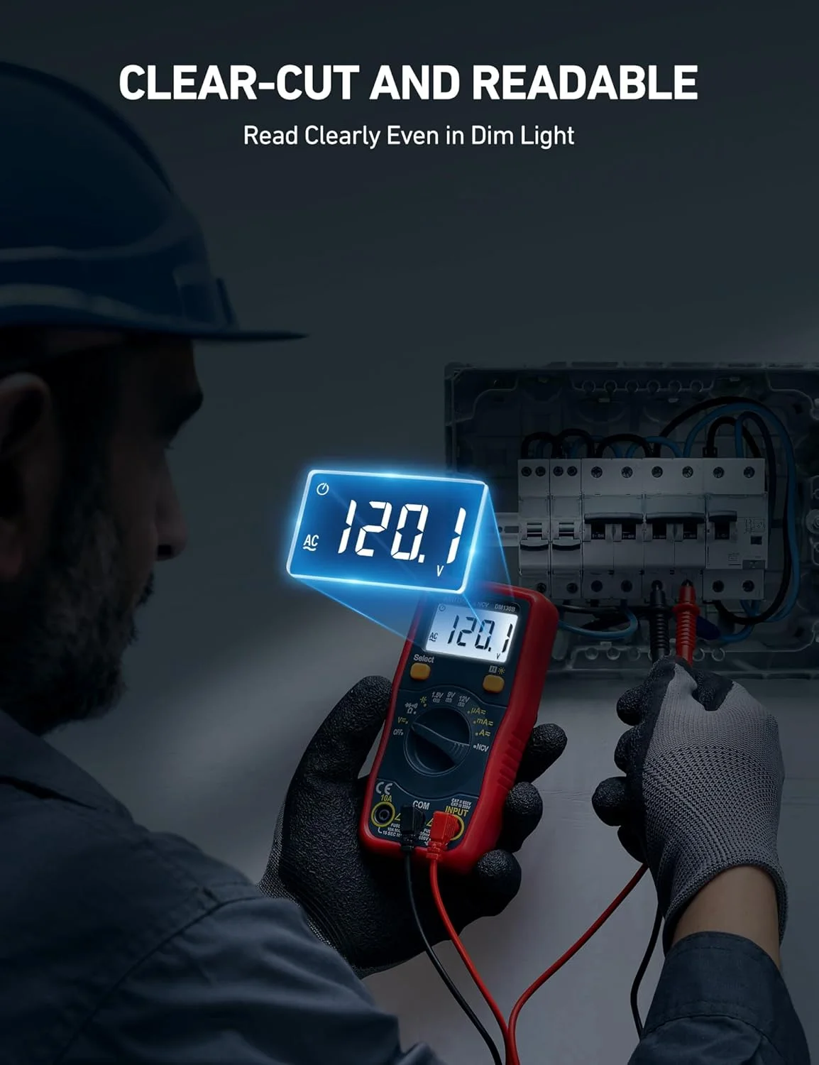 مولتی متر دیجیتال AstroAI، ولت متر تستر ولتاژ باتری 1.5v/9v/12v با قابلیت محدوده خودکار/اهم متر/DMM با عملکرد ولتاژ غیر تماسی، اندازه گیری دقیق ولتاژ جریان آمپر مقاومت خازن