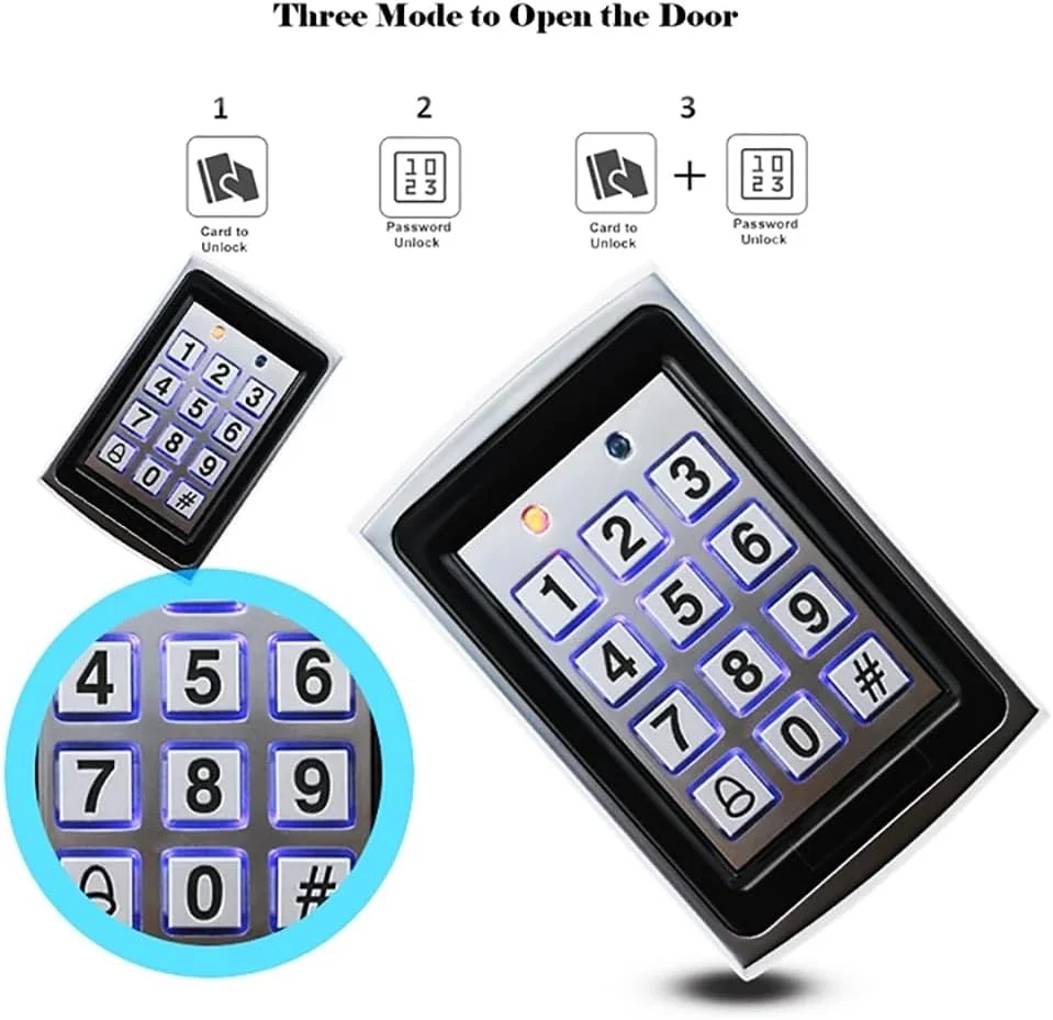 دستگاه سیستم کنترل دسترسی درب روبیک، دستگاه امنیتی کارت RFID 125Khz و کد پین