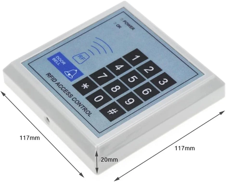 دستگاه سیستم کنترل دسترسی RFID روبیک ID-125KHz با کارت و کد پین، قفل درب ورودی مجاورتی امنیتی دستگاه