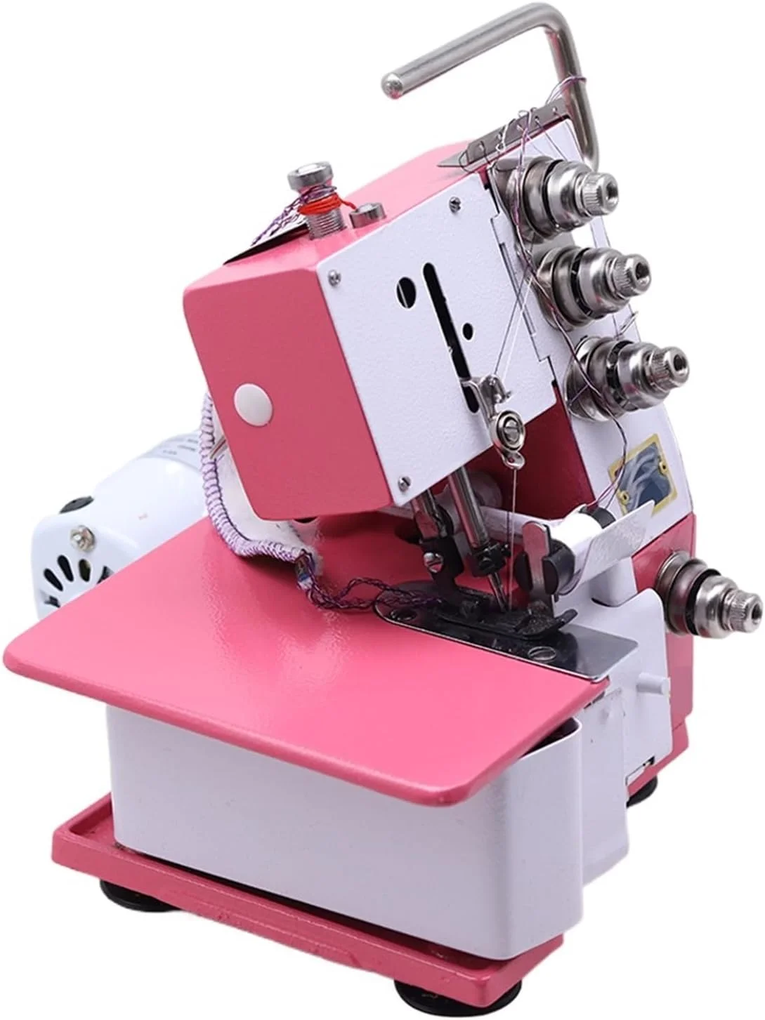 چرخ خیاطی، چرخ خیاطی سردوز کوچک خانگی سه نخ چهار نخ چرخ خیاطی سردوز قابل حمل، خیاطی آسان شد چرخ خیاطی، چرخ خیاطی سردوز کوچک خانگی سه نخ چهار نخ چرخ خیاطی سردوز قابل حمل، خیاطی آسان شد