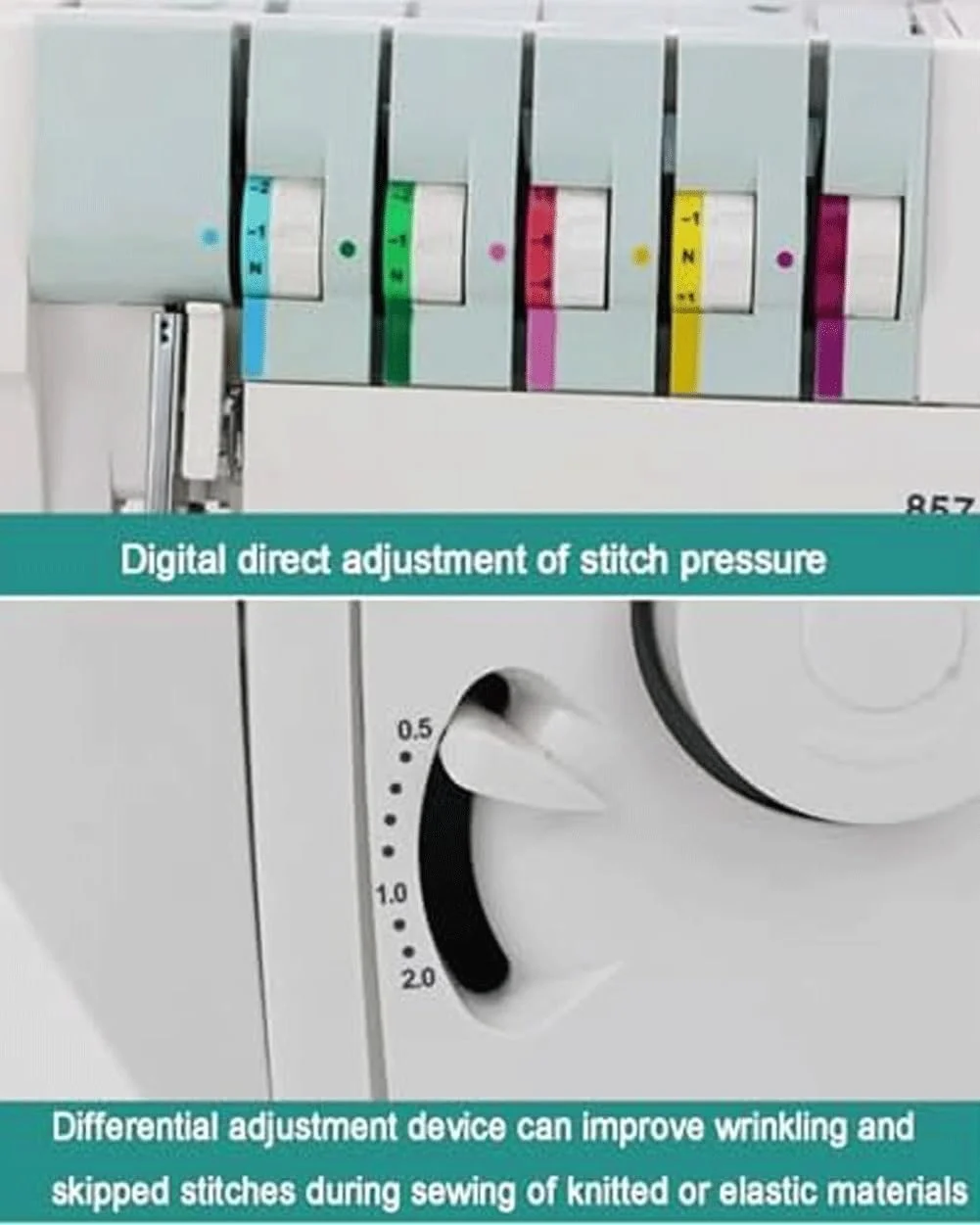 چرخ خیاطی سردوز، سردوز روکش دوزی سنگین با قابلیت دوخت 2-3-4، سینی جمع آوری خرده پارچه و پایه های فشاری فشاری، گیج قابل تنظیم برای مبتدیان و حرفه ای ها (آبی) چرخ خیاطی سردوز، سردوز روکش دوزی سنگین با قابلیت دوخت 2-3-4، سینی جمع آوری خرده پارچه و پایه های فشاری فشاری، گیج قابل تنظیم برای مبتدیان و حرفه ای ها (آبی)