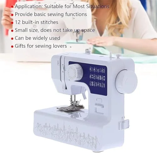 چرخ خیاطی سردوز برقی کوچک قابل حمل - دوخت سریع 12 دقیقه ای برای گلدوزی DIY - استفاده آسان و بادوام برای پروژه های خیاطی خانگی