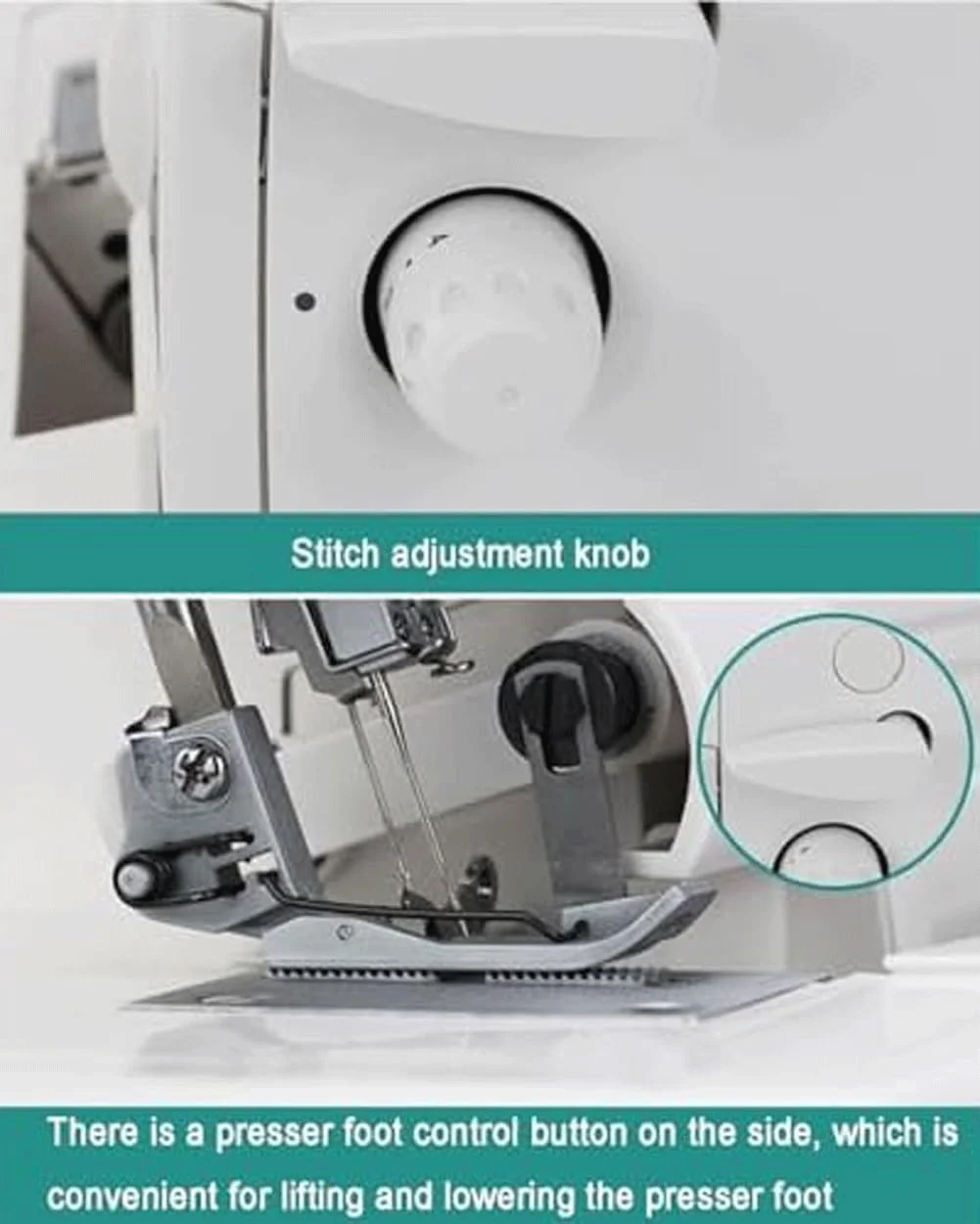 چرخ خیاطی سردوز، سردوز روکش دوزی سنگین با قابلیت دوخت 2-3-4، سینی جمع آوری خرده پارچه و پایه های فشاری فشاری، گیج قابل تنظیم برای مبتدیان و حرفه ای ها (آبی) چرخ خیاطی سردوز، سردوز روکش دوزی سنگین با قابلیت دوخت 2-3-4، سینی جمع آوری خرده پارچه و پایه های فشاری فشاری، گیج قابل تنظیم برای مبتدیان و حرفه ای ها (آبی)