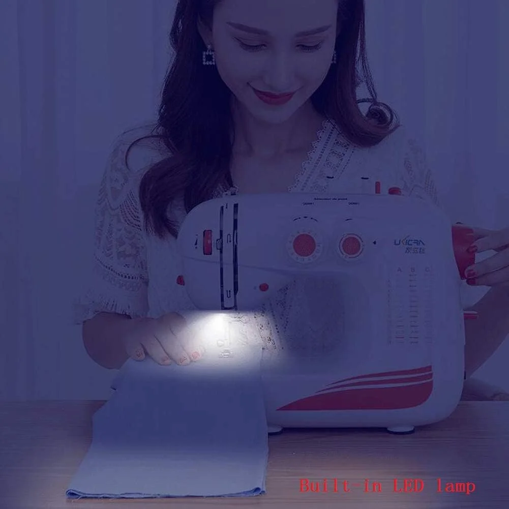 چرخ خیاطی برقی خانگی اورلاک با 42 طرح دوخت داخلی، ست کاردستی و DIY برای مبتدیان