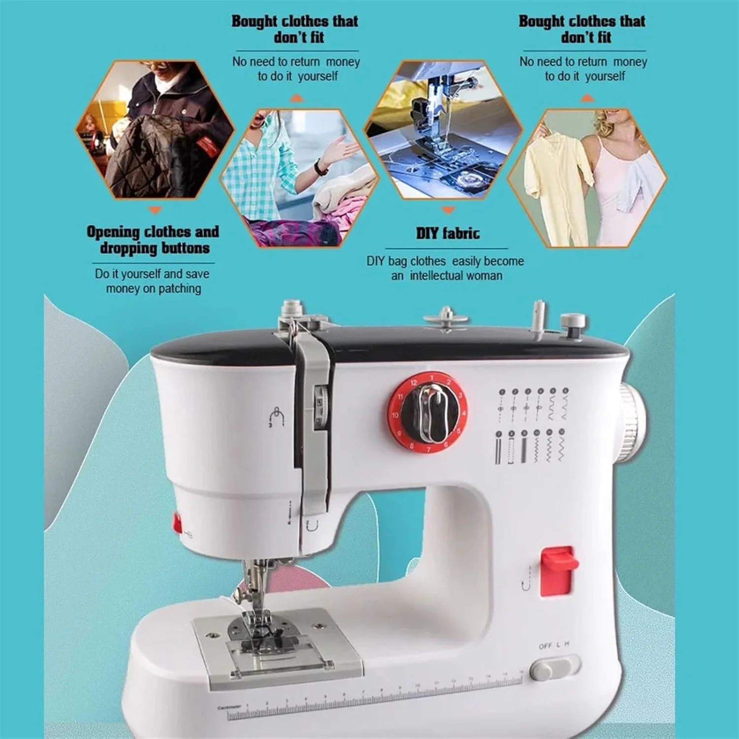 چرخ خیاطی، چرخ خیاطی سردوز اتوماتیک خانگی برقی کوچک رومیزی چند منظوره ضخیم دوز، خیاطی آسان