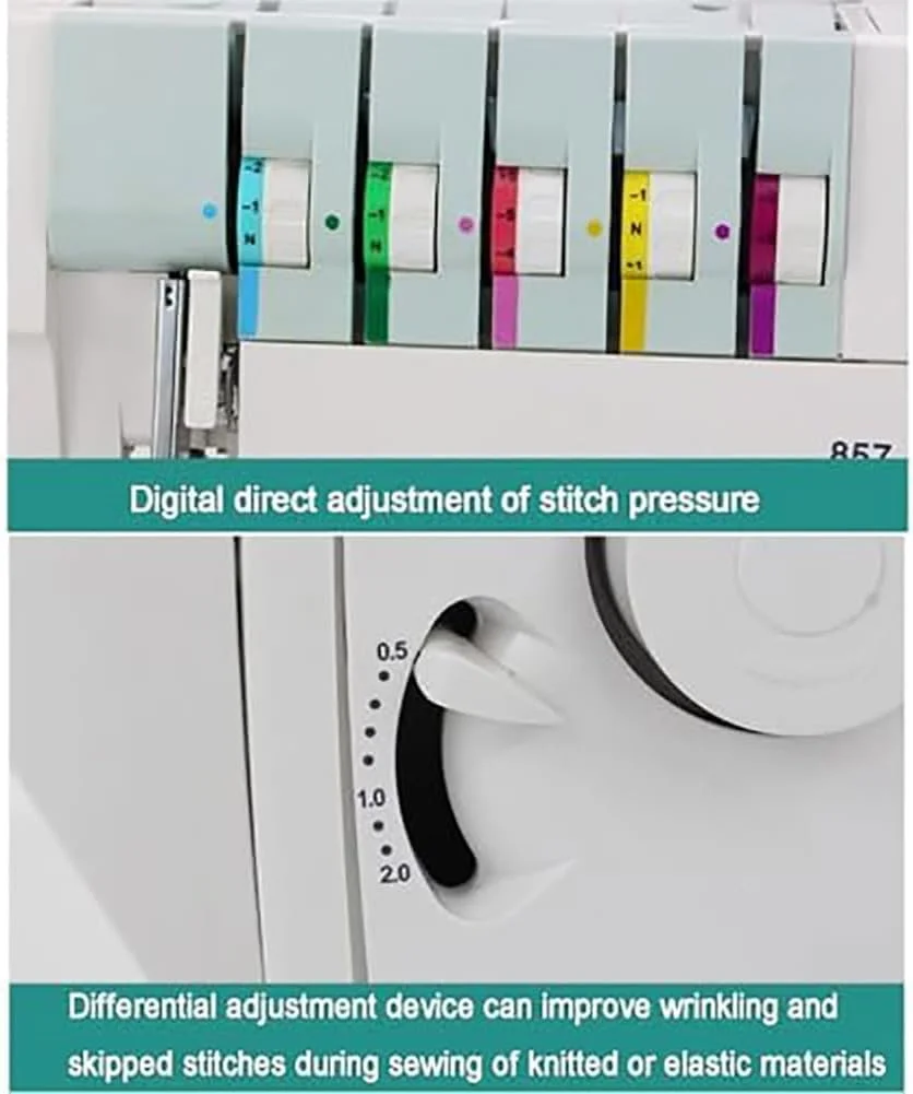 چرخ خیاطی سردوز و کاوراستیچ سنگین، ماشین دوخت اورلاک با قابلیت دوخت 2-3-4-5 نخ، سینی جمع آوری پارچه و پایه های فشاری آسان برای مبتدیان و حرفه ای ها، مناسب برای مبتدیان و حرفه ای ها در صنعت پوشاک چرخ خیاطی سردوز و کاوراستیچ سنگین، ماشین دوخت اورلاک با قابلیت دوخت 2-3-4-5 نخ، سینی جمع آوری پارچه و پایه های فشاری آسان برای مبتدیان و حرفه ای ها، مناسب برای مبتدیان و حرفه ای ها در صنعت پوشاک