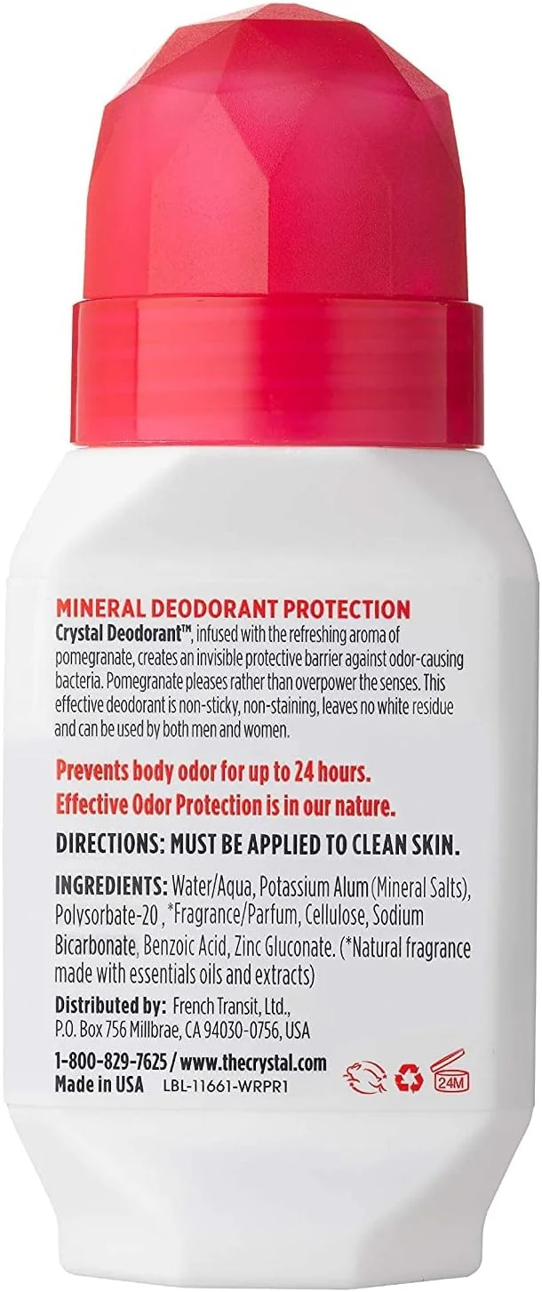 دئودورانت رولی عصاره کریستال انار 66 میلی لیتر (بسته 3 عددی)