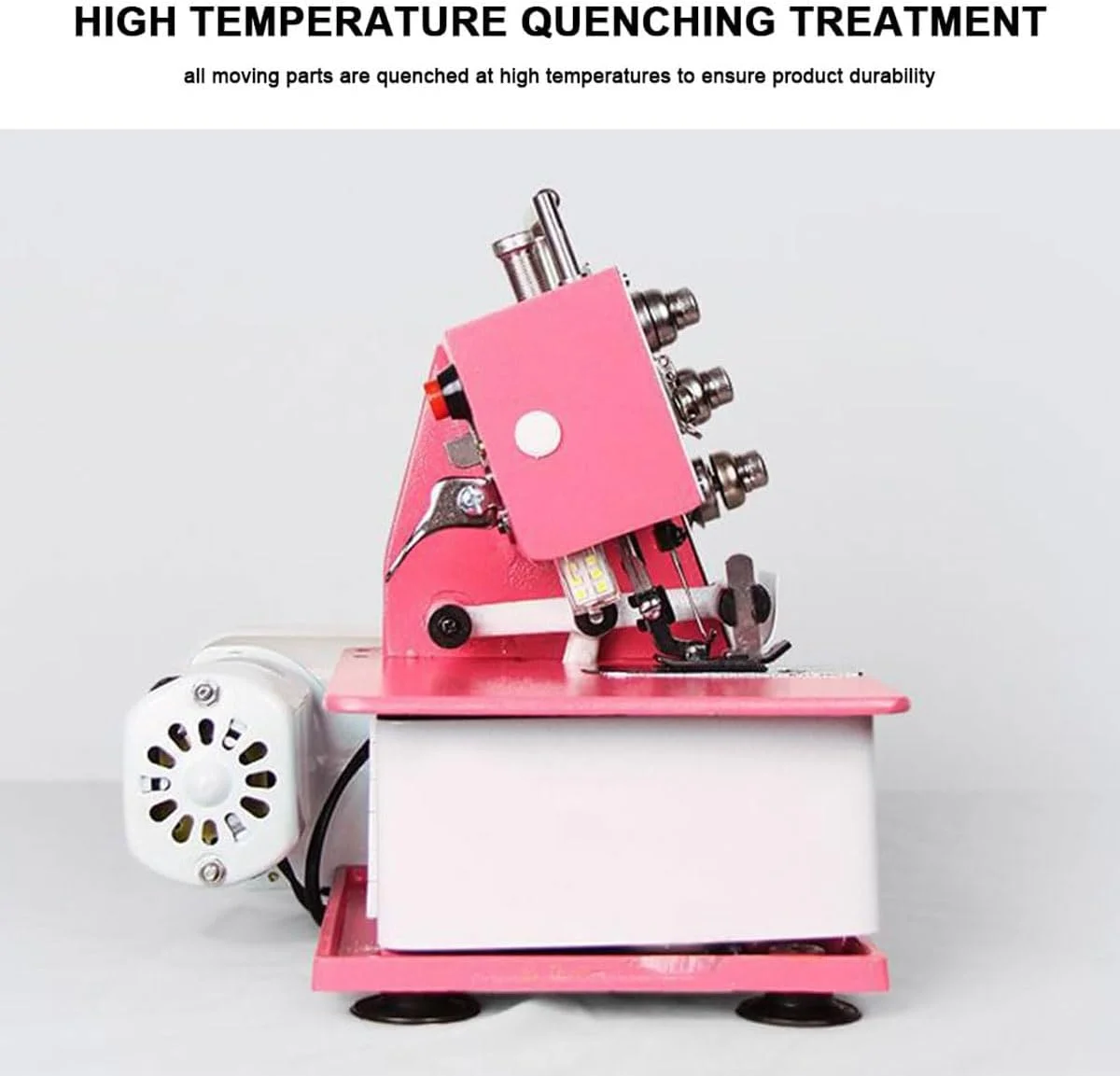 چرخ خیاطی سردوز سنگین، چرخ سردوز برقی چهار نخ با قابلیت دوخت 2-3-4، سینی جمع آوری خرده پارچه، پایه های فشاری Snap-on، برای مبتدیان و حرفه ای ها چرخ خیاطی سردوز سنگین، چرخ سردوز برقی چهار نخ با قابلیت دوخت 2-3-4، سینی جمع آوری خرده پارچه، پایه های فشاری Snap-on، برای مبتدیان و حرفه ای ها