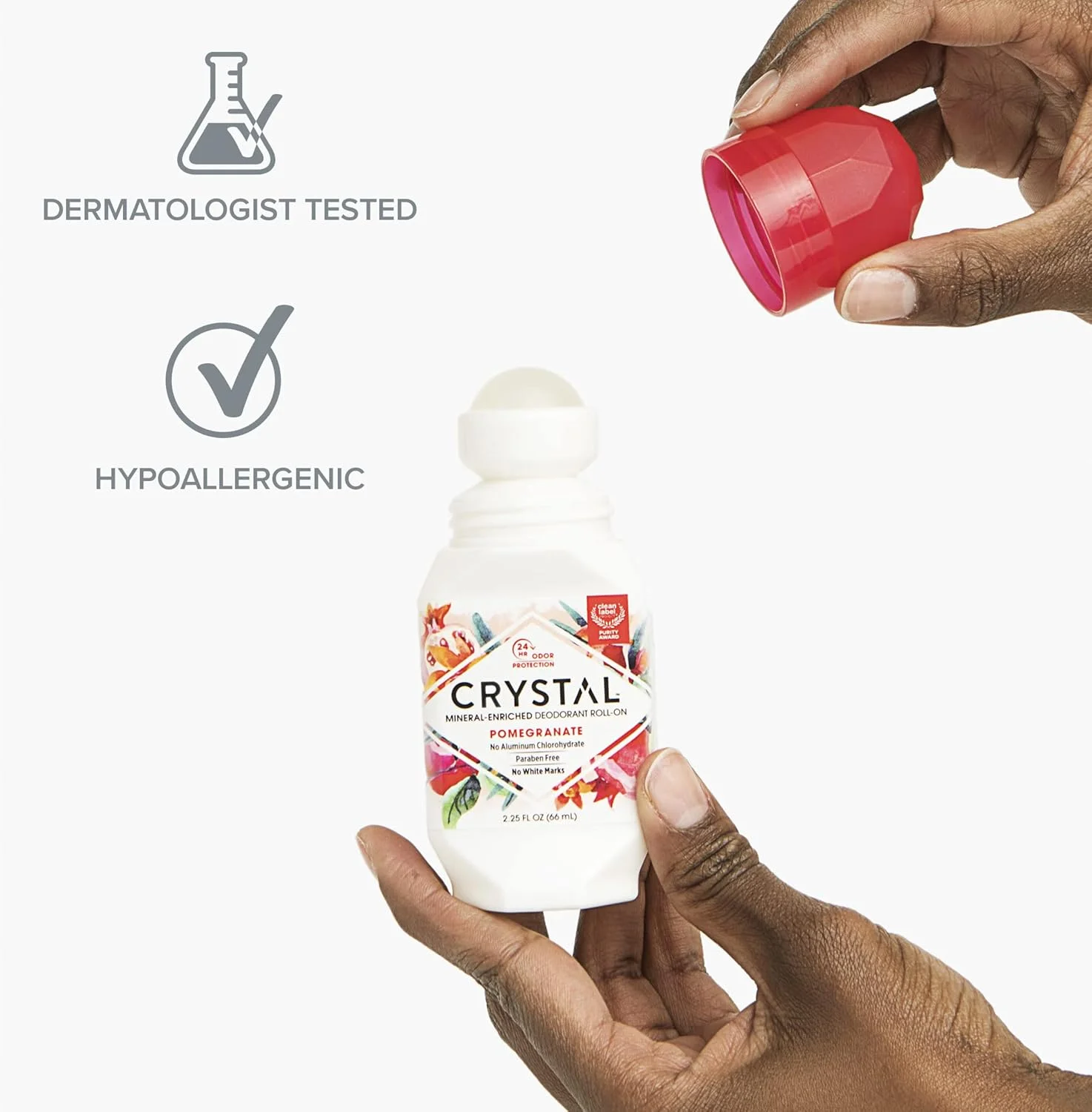 دئودورانت رولی عصاره کریستال انار 66 میلی لیتر (بسته 3 عددی)