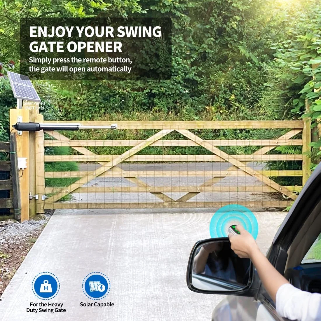 بازکننده درب اتوماتیک TOPENS A8 برای درب های تک لنگه سنگین تا 5.5 متر، اپراتور درب تک لنگه با قابلیت کارکرد با باتری به همراه کیت کنترل از راه دور و سازگار با انرژی خورشیدی بازکننده درب اتوماتیک TOPENS A8 برای درب های تک لنگه سنگین تا 5.5 متر، اپراتور درب تک لنگه با قابلیت کارکرد با باتری به همراه کیت کنترل از راه دور و سازگار با انرژی خورشیدی