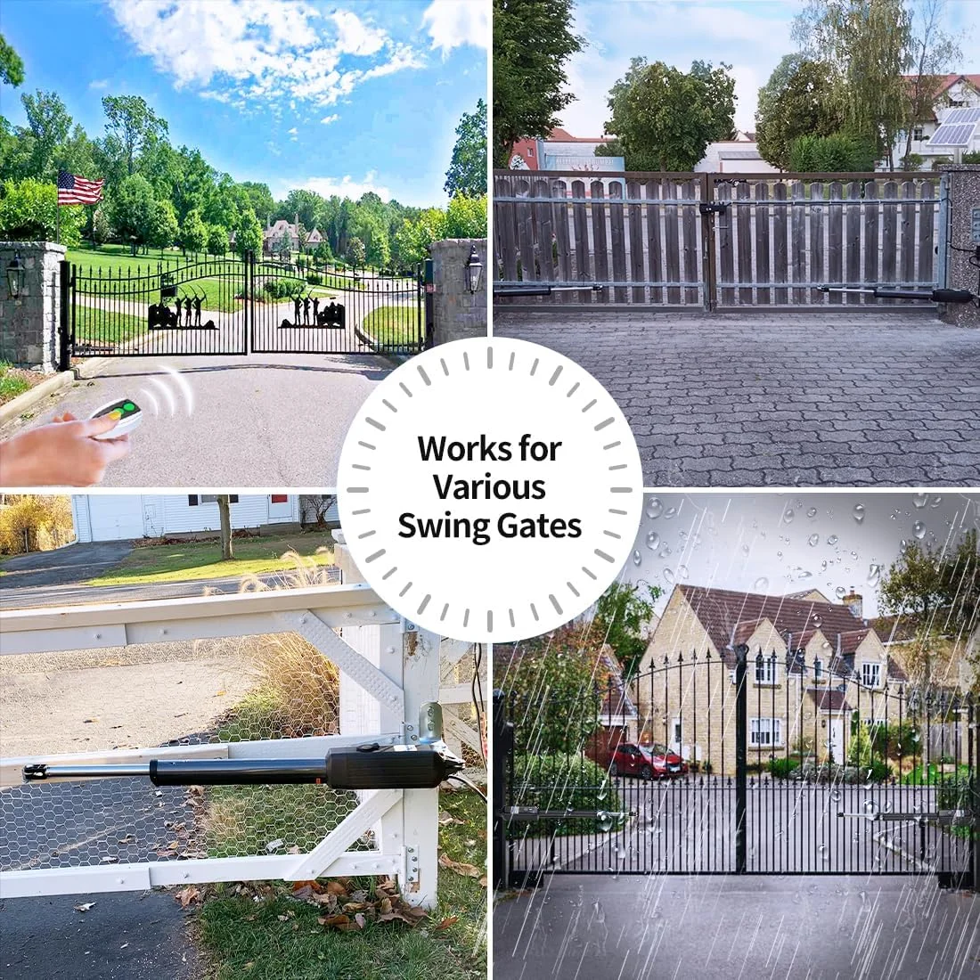 درب بازکن خورشیدی اتوماتیک TOPENS AD8S برای درب های دولنگه سنگین تا 5.5 متر در هر بازو، کیت کنترل از راه دور با باتری و موتور درب به همراه پنل خورشیدی درب بازکن خورشیدی اتوماتیک TOPENS AD8S برای درب های دولنگه سنگین تا 5.5 متر در هر بازو، کیت کنترل از راه دور با باتری و موتور درب به همراه پنل خورشیدی