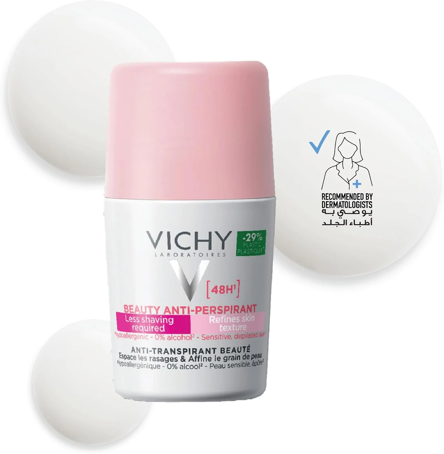 دئودورانت ضد تعریق زنانه ویچی مدل Beauty با ماندگاری 48 ساعته حجم 50 میلی لیتر دئودورانت ضد تعریق زنانه ویچی مدل Beauty با ماندگاری 48 ساعته حجم 50 میلی لیتر