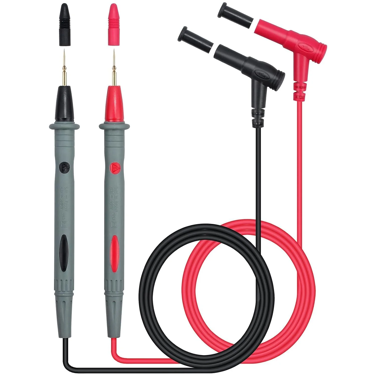 سیم های تست مولتی متر PT1005 1000V 10A، کیت پروب تست مولتی متر، سیم تست جهانی سازگار با تستر الکتریکی/مولتی مترهای دیجیتال