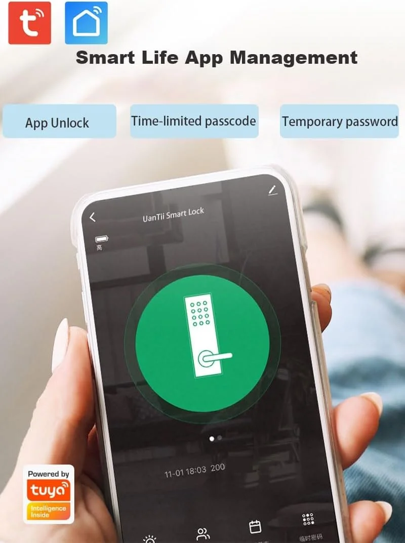 قفل درب شیشه ای هوشمند UanTii Tuya بلوتوثی، قفل درب اثر انگشتی الکترونیکی برای درب های اداری، باز کردن قفل با اپلیکیشن، کارت، رمز عبور، کنترل از راه دور و کلید قفل درب شیشه ای هوشمند UanTii Tuya بلوتوثی، قفل درب اثر انگشتی الکترونیکی برای درب های اداری، باز کردن قفل با اپلیکیشن، کارت، رمز عبور، کنترل از راه دور و کلید