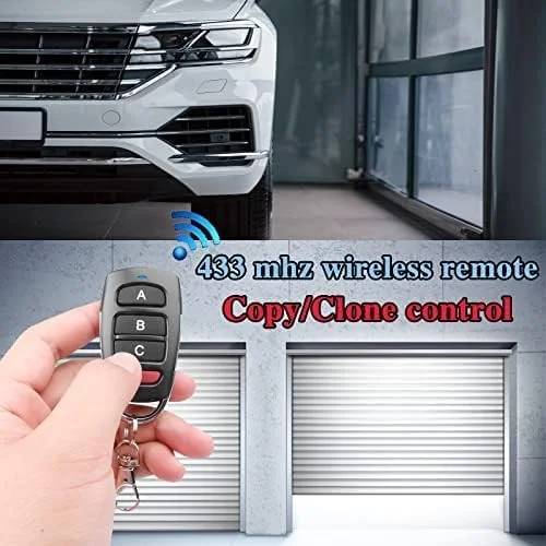 ریموت کنترل درب گاراژ جهانی 3 عددی، جاکلیدی بی سیم 433 مگاهرتز برای درب های گاراژ خودرو، دسترسی از راه دور راحت برای امنیت خانه و خودرو، قابل اعتماد و آسان برای استفاده ریموت کنترل درب گاراژ جهانی 3 عددی، جاکلیدی بی سیم 433 مگاهرتز برای درب های گاراژ خودرو، دسترسی از راه دور راحت برای امنیت خانه و خودرو، قابل اعتماد و آسان برای استفاده