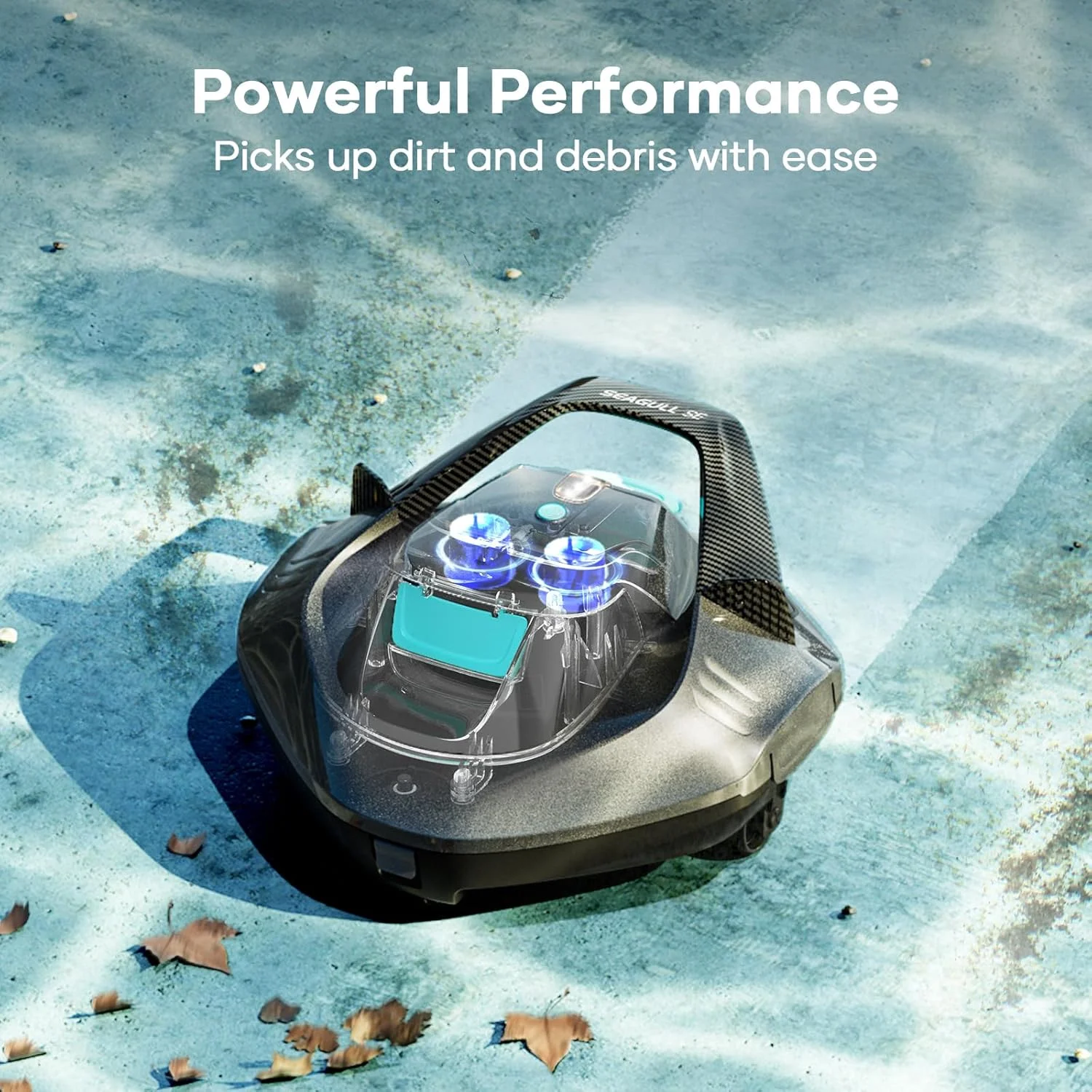 AIPER Cordless Robotic Pool Vacuum, Self-Parking Technology, Portable, Ideal for Above-Ground Flat Pool up to 40 Feet