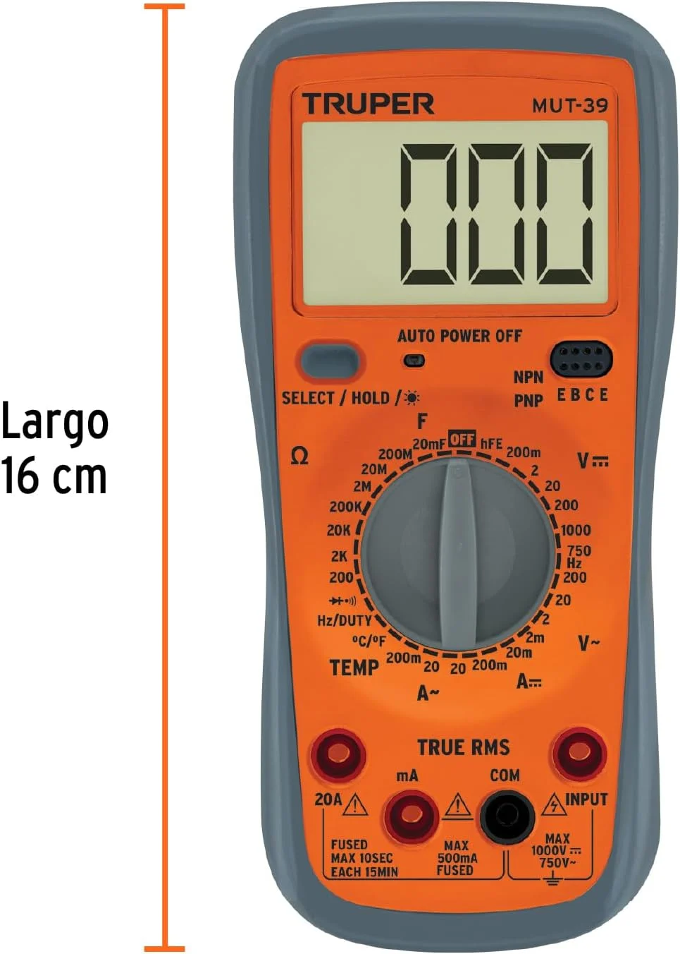 Truper MUT-39 Professional Digital Multimeter - تصویر 3