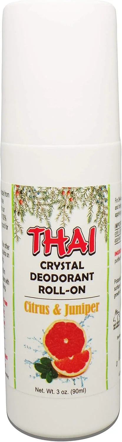 دئودورانت مایع رولی معطر کریستالی 100% طبیعی تایلندی، بدون فلزات آلومینیوم، پارابن، پروپیل یا سولفات، بدون تست حیوانی و ایمن برای محیط زیست، مرکبات و سرو کوهی، 3 اونس مایع دئودورانت مایع رولی معطر کریستالی 100% طبیعی تایلندی، بدون فلزات آلومینیوم، پارابن، پروپیل یا سولفات، بدون تست حیوانی و ایمن برای محیط زیست، مرکبات و سرو کوهی، 3 اونس مایع