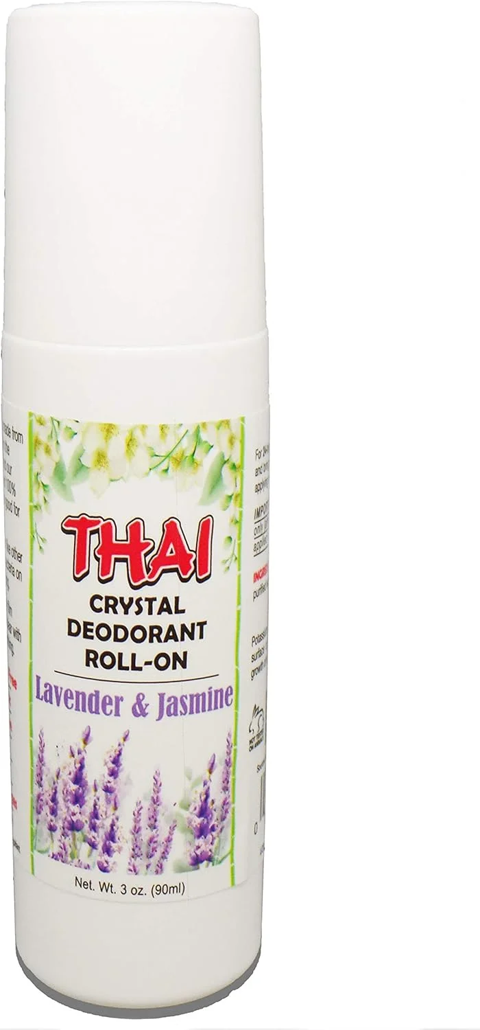 دئودورانت مایع رولی معطر تایلندی کریستال 100% طبیعی، بدون فلزات آلومینیوم، پارابن، پروپیل یا سولفات، بدون تست حیوانی و ایمن برای محیط زیست، اسطوخودوس و یاس، 3 اونس مایع دئودورانت مایع رولی معطر تایلندی کریستال 100% طبیعی، بدون فلزات آلومینیوم، پارابن، پروپیل یا سولفات، بدون تست حیوانی و ایمن برای محیط زیست، اسطوخودوس و یاس، 3 اونس مایع