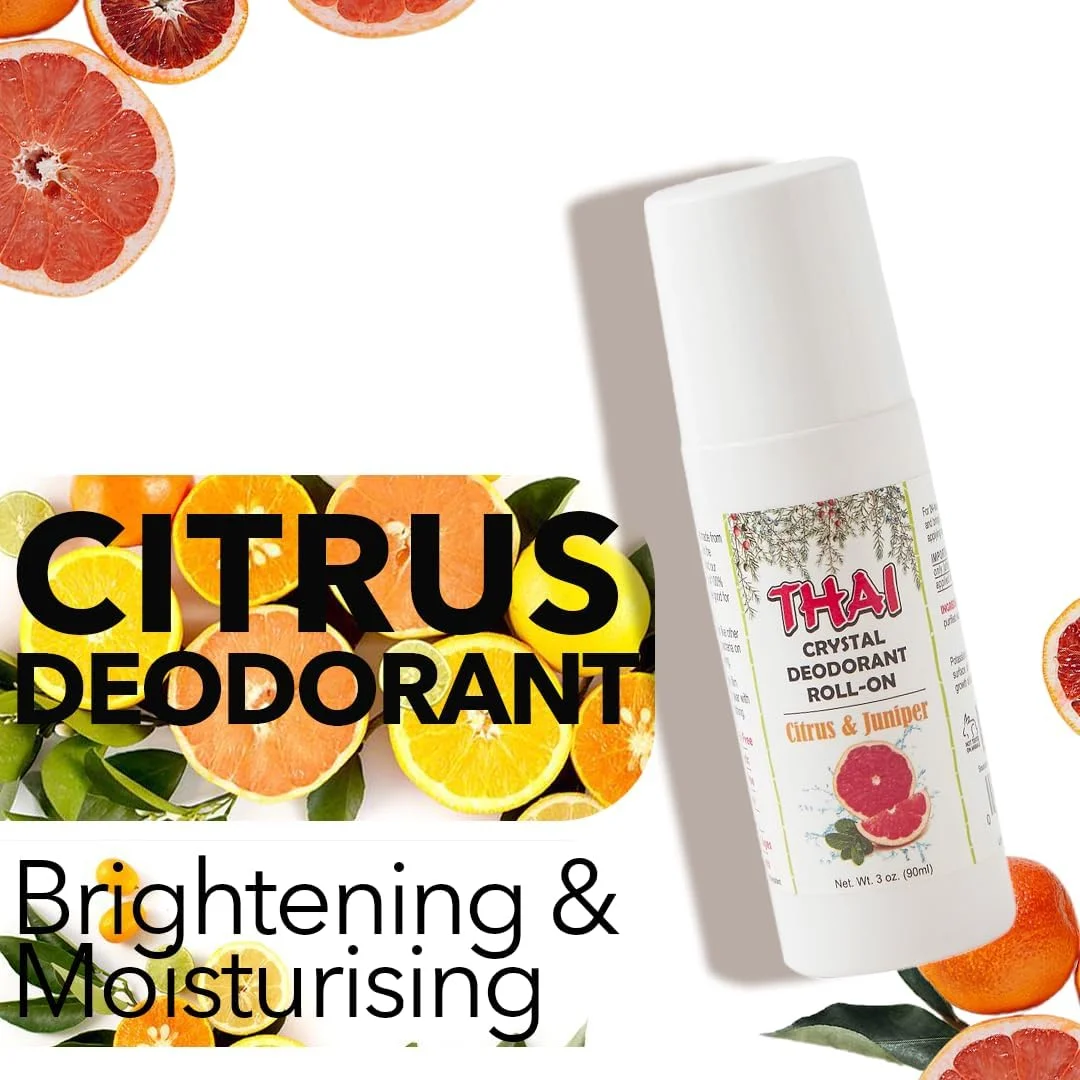 دئودورانت مایع رولی معطر کریستالی 100% طبیعی تایلندی، بدون فلزات آلومینیوم، پارابن، پروپیل یا سولفات، بدون تست حیوانی و ایمن برای محیط زیست، مرکبات و سرو کوهی، 3 اونس مایع دئودورانت مایع رولی معطر کریستالی 100% طبیعی تایلندی، بدون فلزات آلومینیوم، پارابن، پروپیل یا سولفات، بدون تست حیوانی و ایمن برای محیط زیست، مرکبات و سرو کوهی، 3 اونس مایع