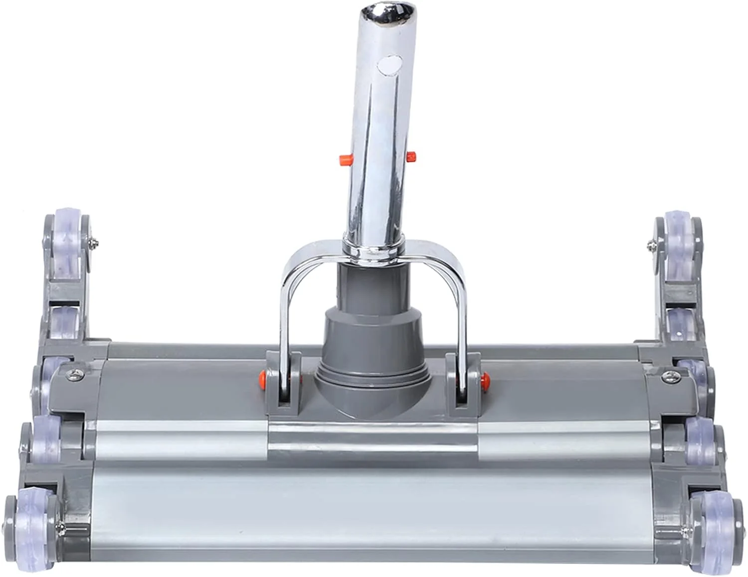 سر جاروبرقی استخری آلیاژ آلومینیوم 14 اینچی Luocute، غلطک های لغزنده، دسته چرخان 360 درجه، طراحی سگک، تجهیزات تمیز کننده استخر برای استخرهای شنا