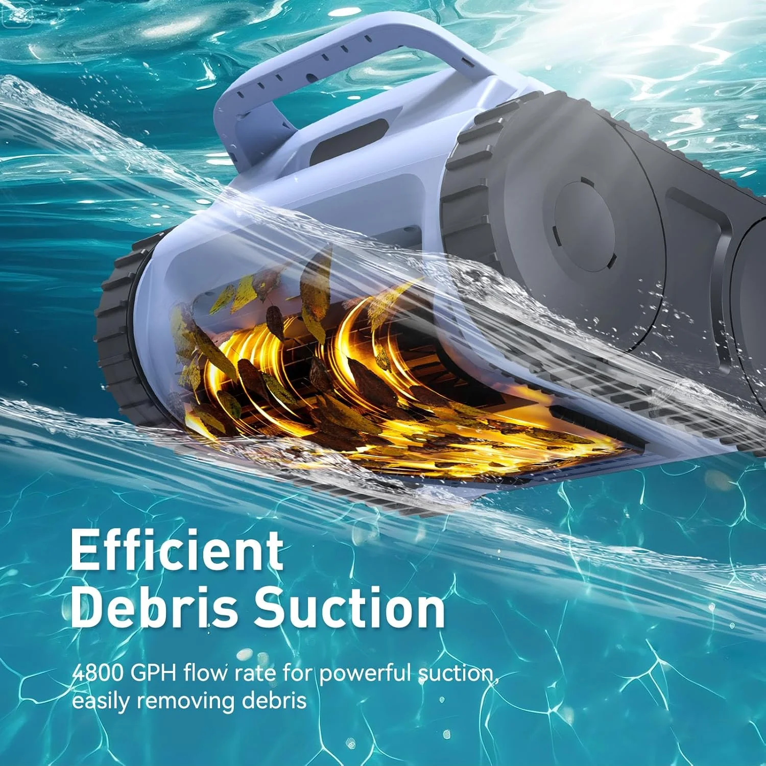 جاروبرقی رباتیک استخر مناسب برای استخرهای داخل زمینی و روی زمینی | پوشش 200 متر مربع | مسیریابی هوشمند | تمیز کردن کف، دیوارها و خط آب | جاروبرقی بی سیم قدرتمند