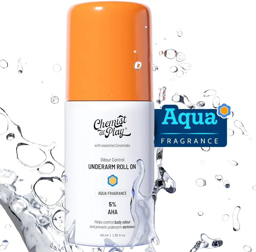 رول ضد تعریق زیر بغل Chemist at Play حاوی 5% AHA | لاکتیک و ماندلیک اسید | جلوگیری از بو، روشن کننده پوست و لایه بردار زیر بغل | مناسب پوست حساس | رایحه آکوا | فاقد الکل و آلومینیوم | 40 میلی لیتر رول ضد تعریق زیر بغل Chemist at Play حاوی 5% AHA | لاکتیک و ماندلیک اسید | جلوگیری از بو، روشن کننده پوست و لایه بردار زیر بغل | مناسب پوست حساس | رایحه آکوا | فاقد الکل و آلومینیوم | 40 میلی لیتر