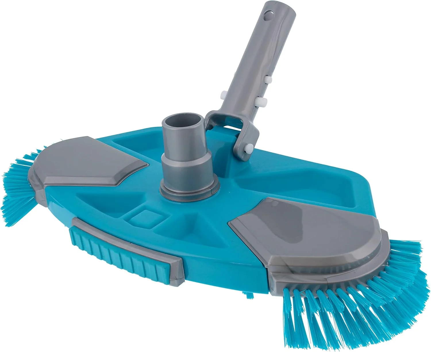 سر جاروبرقی استخری وزنه دار 16 اینچی U.S. Pool Supply با برس های جانبی نایلونی، اتصال شیلنگ چرخشی، دسته گیره دار EZ - اتصال شیلنگ 1-1/4 اینچی، 1-1/2 اینچی - تمیز کردن و زدودن آلودگی - ایمن برای استخرهای با روکش وینیل