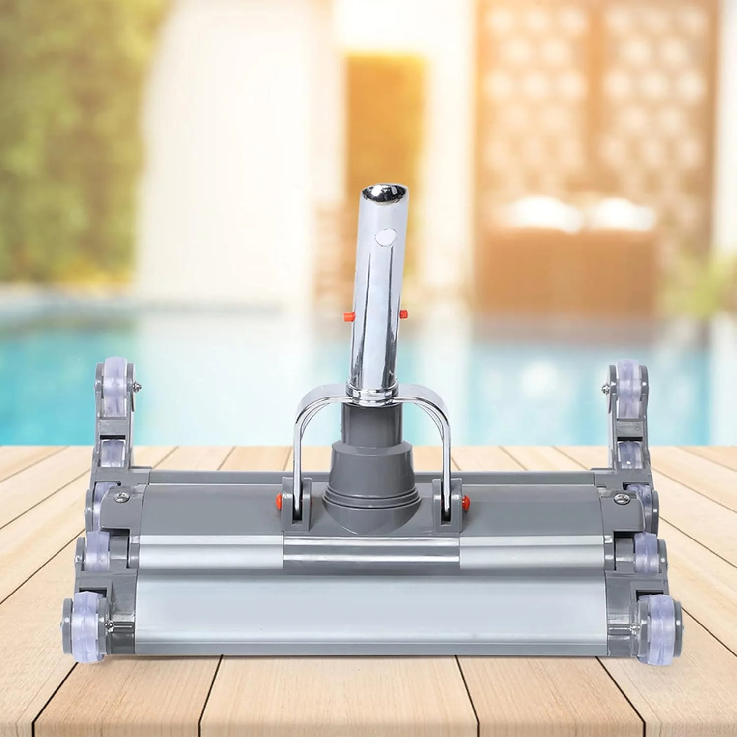 جاروی استخری Qin، مکنده استخر، مکنده کثیفی استخر، دسته چرخشی چند منظوره مقاوم در برابر سایش مناسب برای استخرهای شنا و حوضچه های منظره