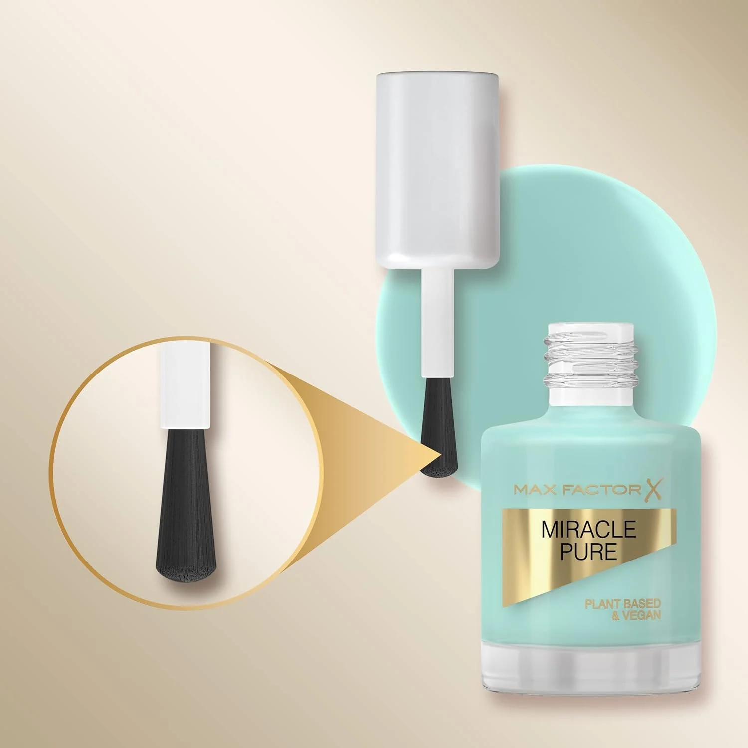 لاک ناخن میراکل پیور مکس فاکتور، رنگ آبی مون استون 840، 12 میلی لیتر