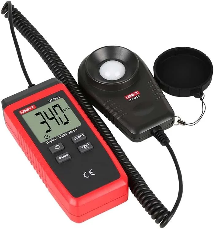 نور سنج دیجیتال یونیتی مدل UT383S با قابلیت اندازه گیری لوکس/FC، روشنایی سنج 200,000 لوکس