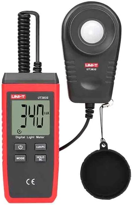 نور سنج دیجیتال یونیتی مدل UT383S با قابلیت اندازه گیری لوکس/FC، روشنایی سنج 200,000 لوکس