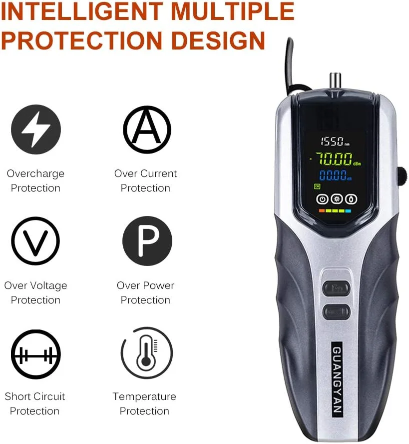 توان سنج نوری UNI-T، توان سنج نوری دستی -70~+3dBm قابل شارژ، تستر توان نوری دیجیتال قابل حمل مینی با 7 طول موج نوری اختیاری توان سنج نوری UNI-T، توان سنج نوری دستی -70~+3dBm قابل شارژ، تستر توان نوری دیجیتال قابل حمل مینی با 7 طول موج نوری اختیاری