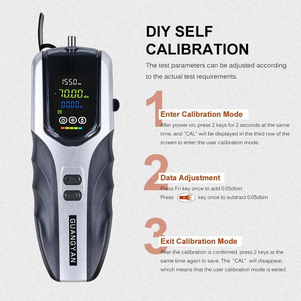 توان سنج نوری UNI-T، توان سنج نوری دستی -70~+3dBm قابل شارژ، تستر توان نوری دیجیتال قابل حمل مینی با 7 طول موج نوری اختیاری توان سنج نوری UNI-T، توان سنج نوری دستی -70~+3dBm قابل شارژ، تستر توان نوری دیجیتال قابل حمل مینی با 7 طول موج نوری اختیاری