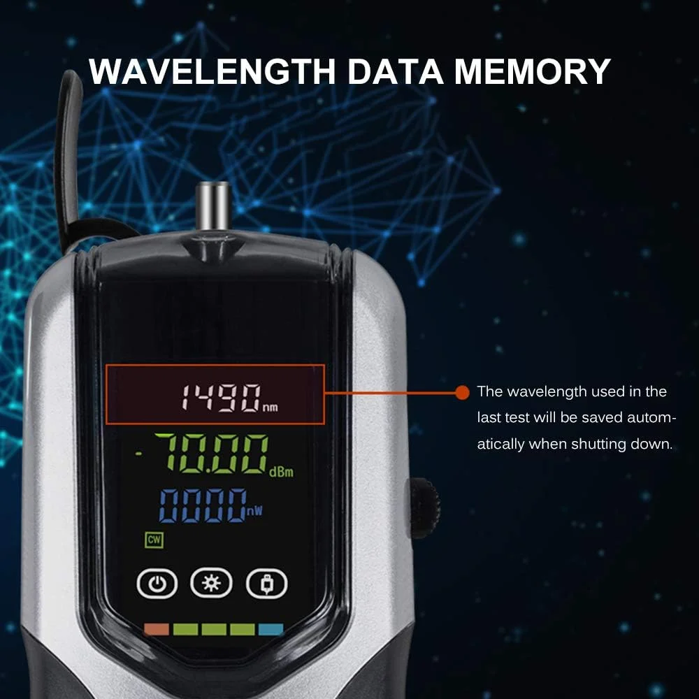 توان سنج نوری UNI-T، توان سنج نوری دستی -70~+3dBm قابل شارژ، تستر توان نوری دیجیتال قابل حمل مینی با 7 طول موج نوری اختیاری توان سنج نوری UNI-T، توان سنج نوری دستی -70~+3dBm قابل شارژ، تستر توان نوری دیجیتال قابل حمل مینی با 7 طول موج نوری اختیاری