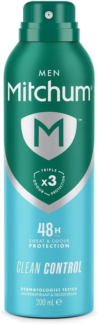 اسپری ضد تعریق و دئودورانت مردانه میچام مدل Triple Odor Defense با محافظت 48 ساعته (200 میلی لیتر) Clean Control، تست شده توسط متخصص پوست (بسته بندی ممکن است متفاوت باشد) اسپری ضد تعریق و دئودورانت مردانه میچام مدل Triple Odor Defense با محافظت 48 ساعته (200 میلی لیتر) Clean Control، تست شده توسط متخصص پوست (بسته بندی ممکن است متفاوت باشد)